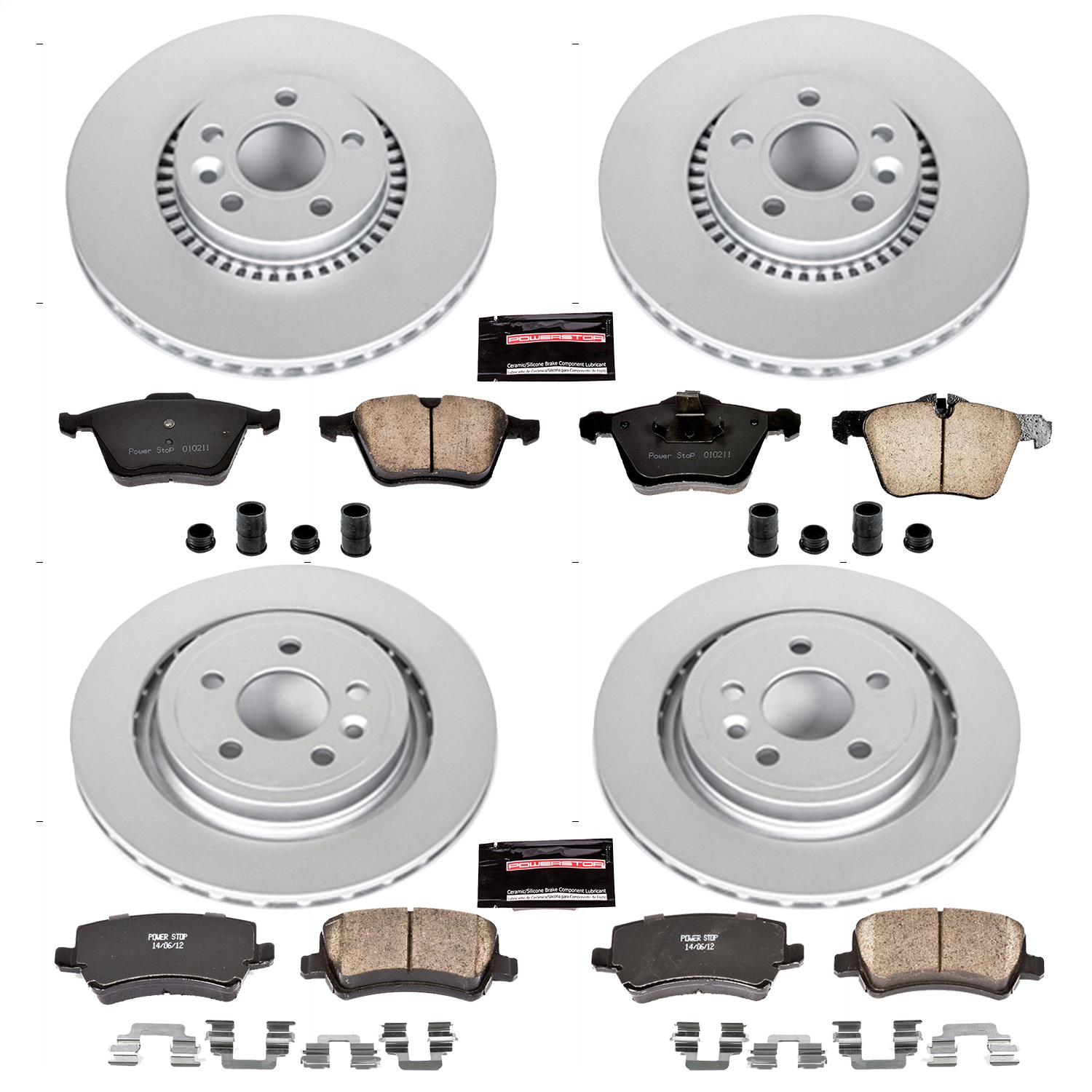 Power Stop - CRK5614 - Front and Rear - Disc Brake Pad and Rotor Kit