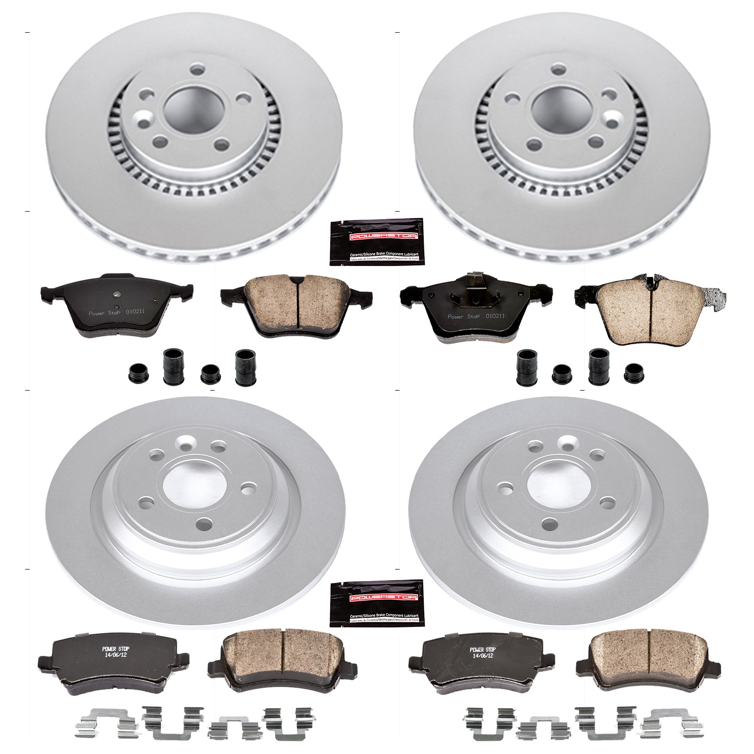 Power Stop - CRK5615 - Front and Rear - Disc Brake Pad and Rotor Kit