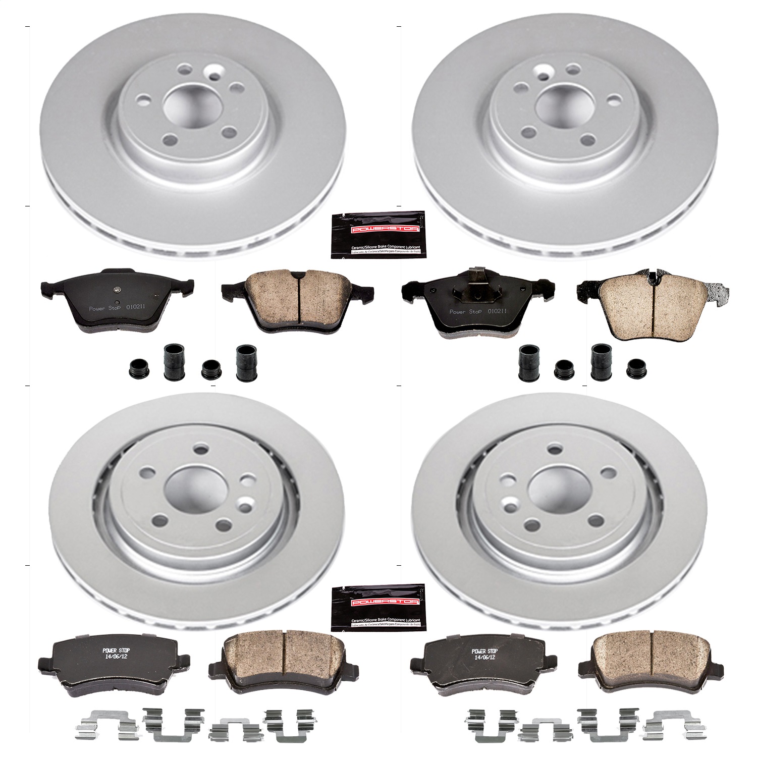 Power Stop - CRK5617 - Front and Rear - Disc Brake Pad and Rotor Kit
