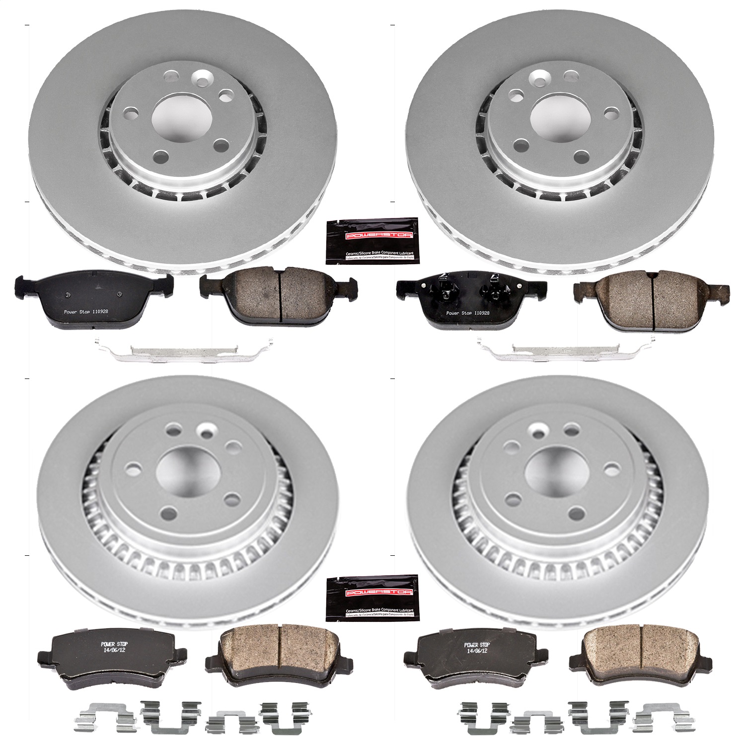 Power Stop - CRK5703 - Front and Rear - Disc Brake Pad and Rotor Kit