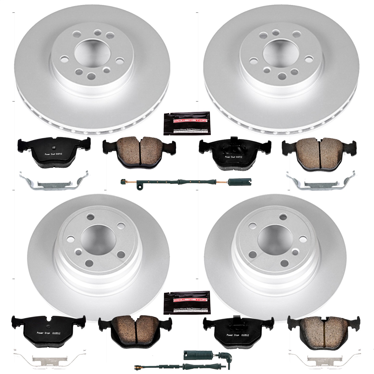 Power Stop - CRK5718 - Front and Rear - Disc Brake Pad and Rotor Kit