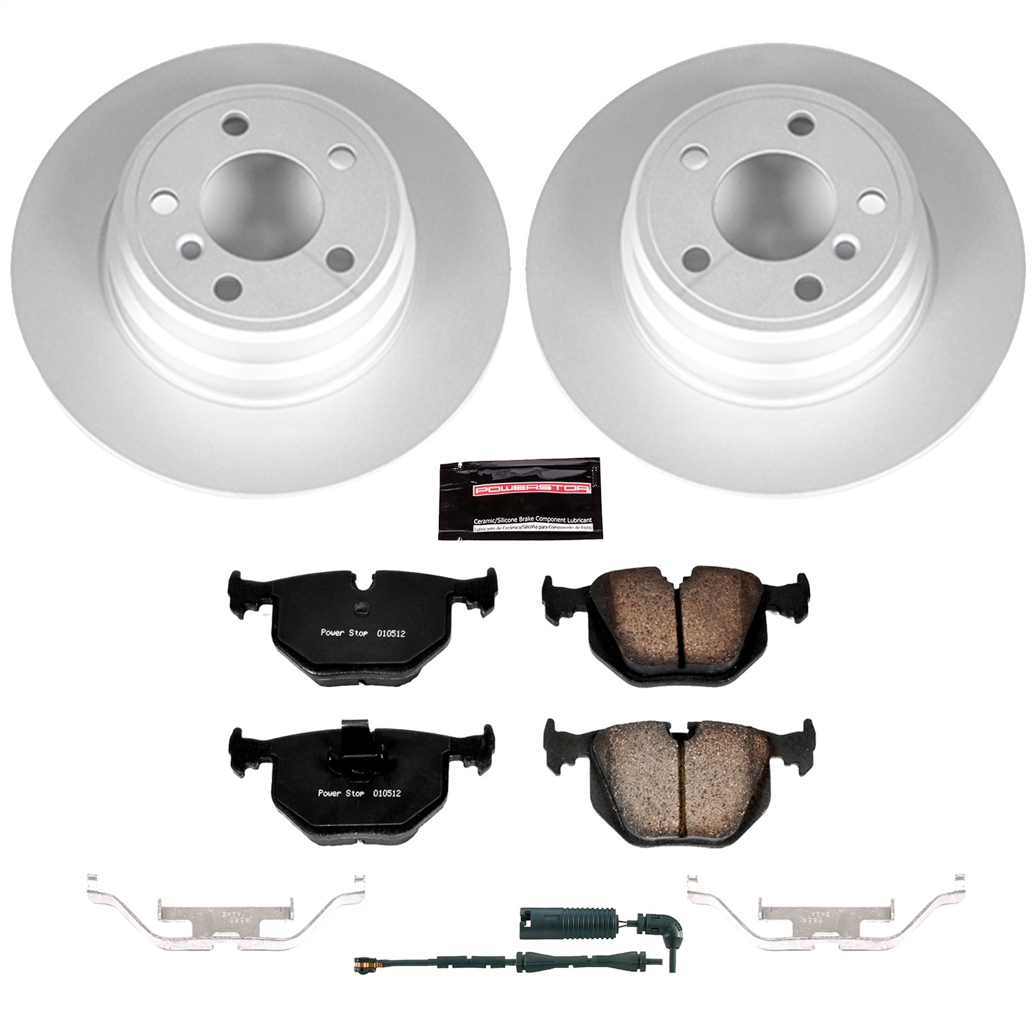 Power Stop - CRK5720 - Rear - Disc Brake Pad and Rotor Kit