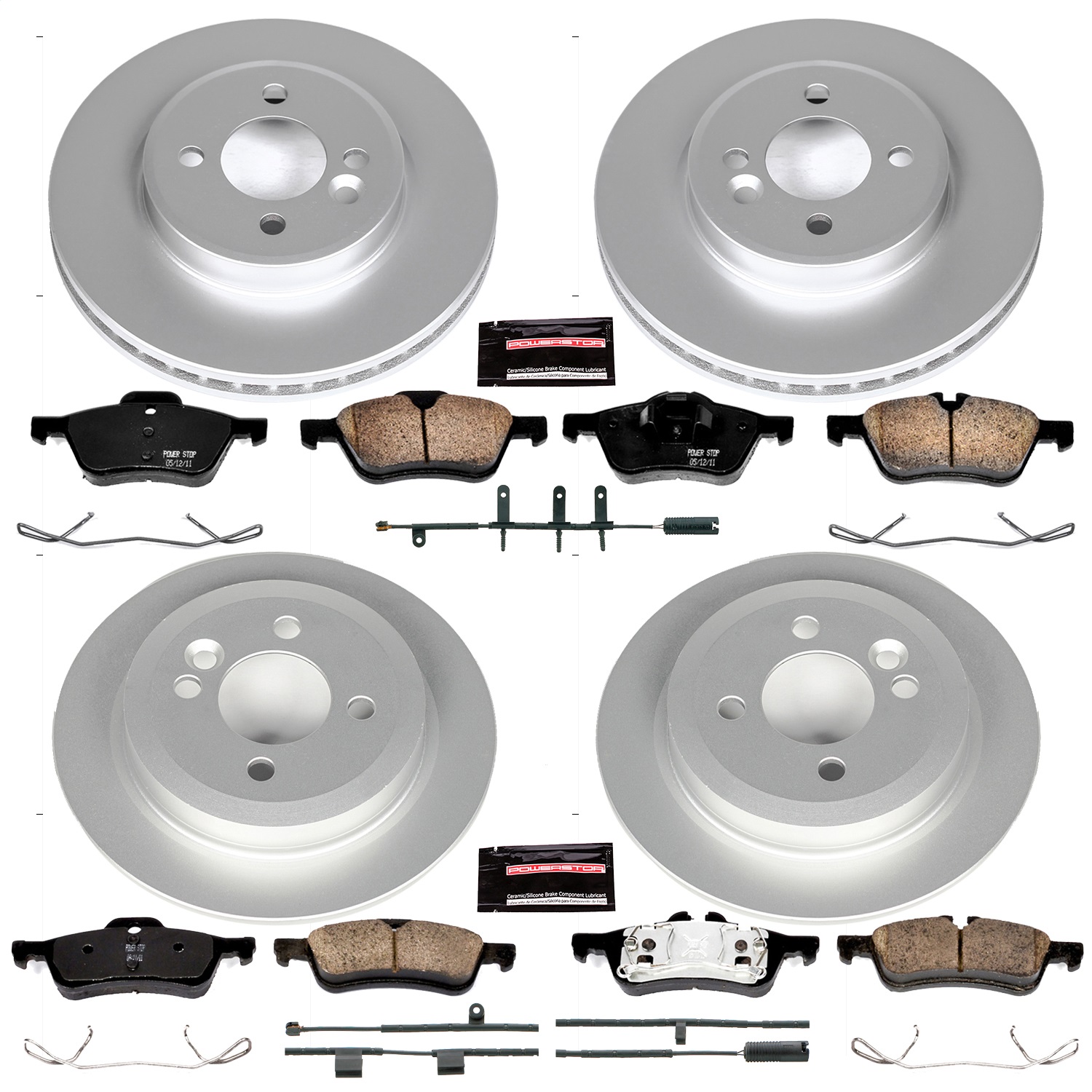 Power Stop - CRK5725 - Front and Rear - Disc Brake Pad and Rotor Kit