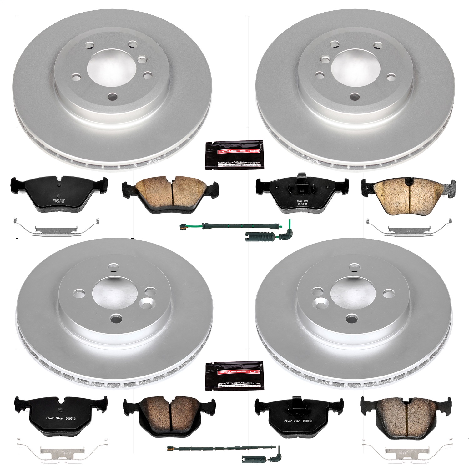 Power Stop - CRK5728 - Front and Rear - Disc Brake Pad and Rotor Kit