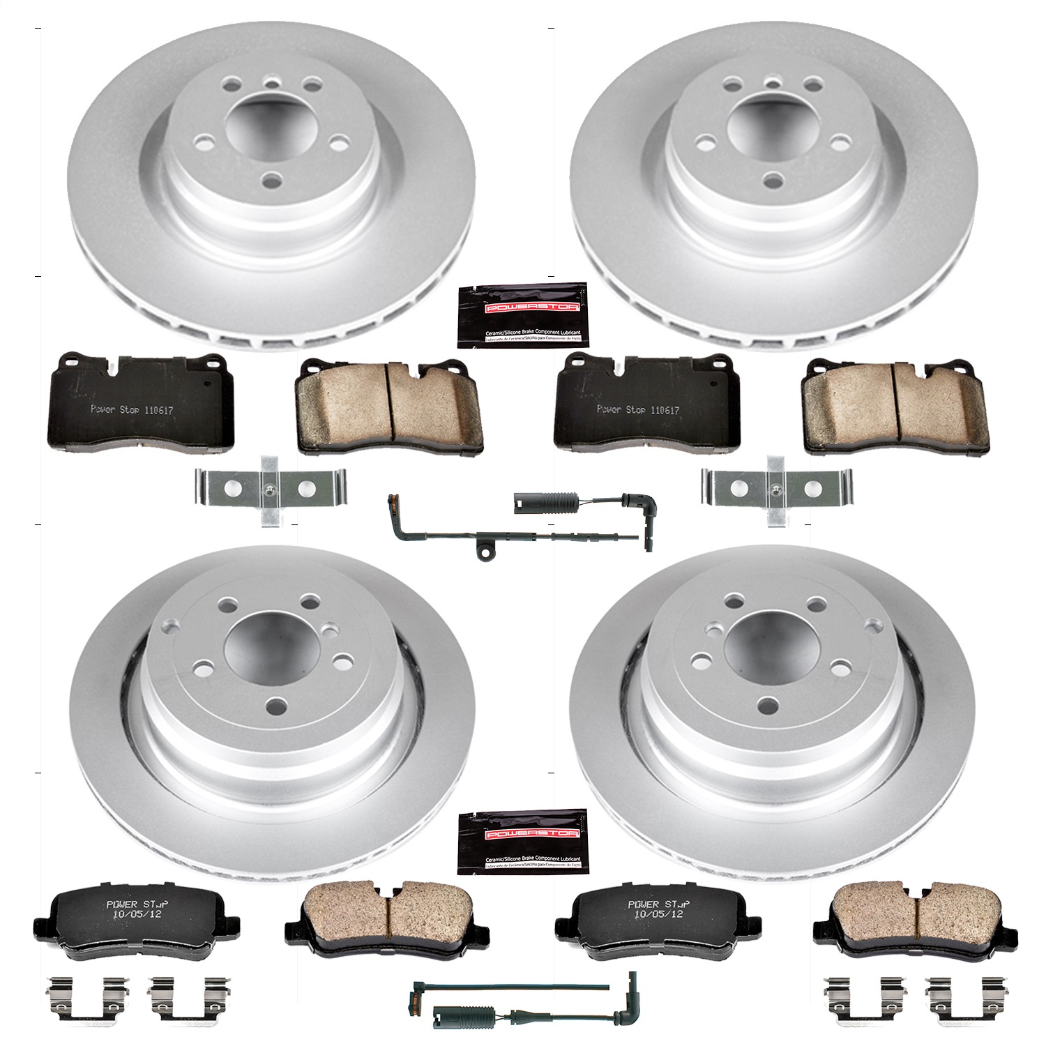 Power Stop - CRK5744 - Front and Rear - Disc Brake Pad and Rotor Kit