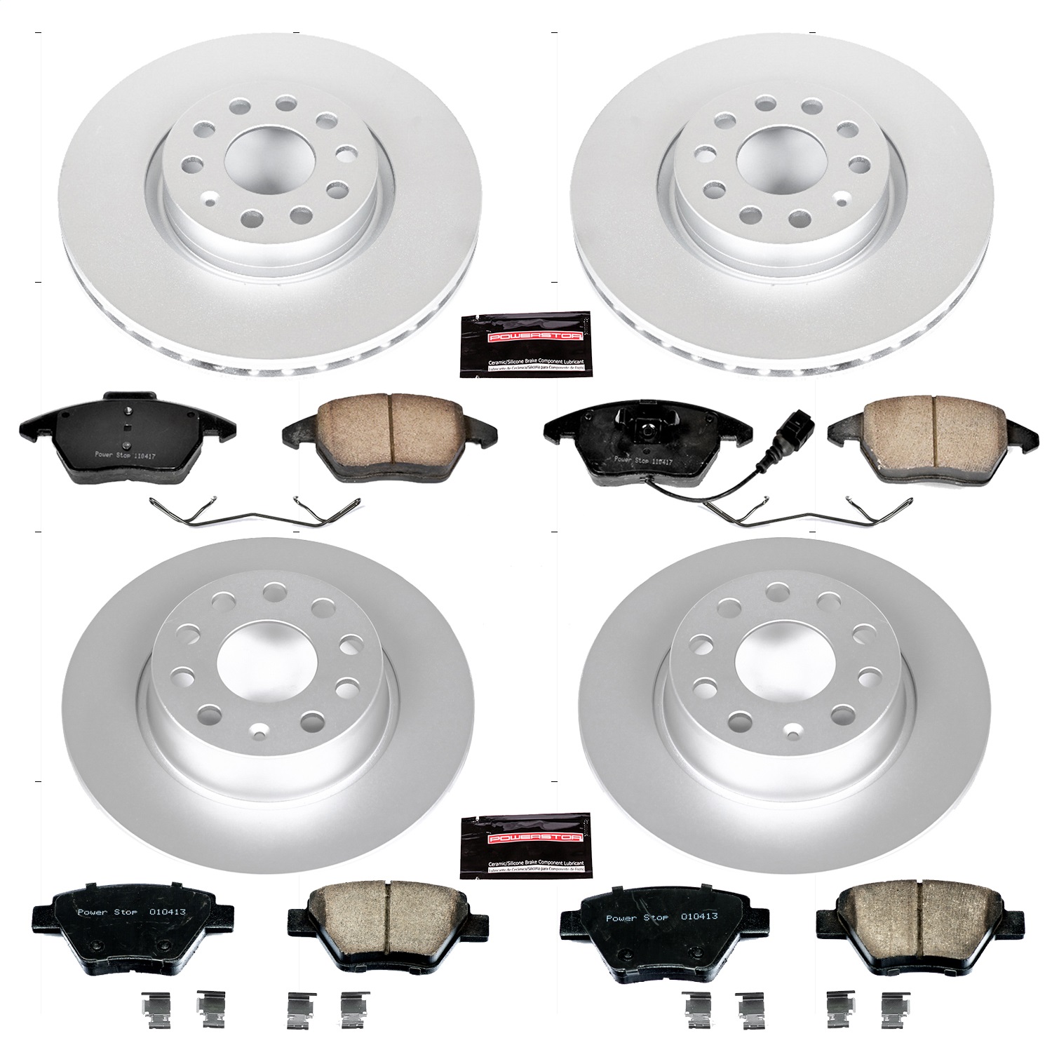 Power Stop - CRK5801 - Front and Rear - Disc Brake Pad and Rotor Kit