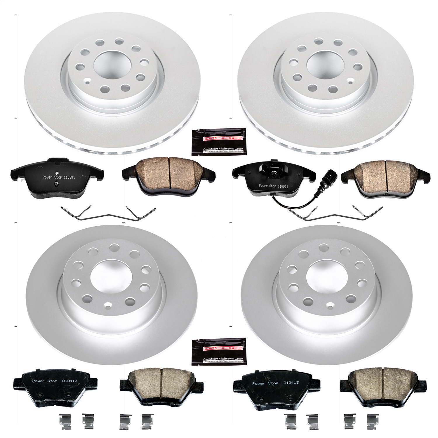 Power Stop - CRK5803 - Front and Rear - Disc Brake Pad and Rotor Kit