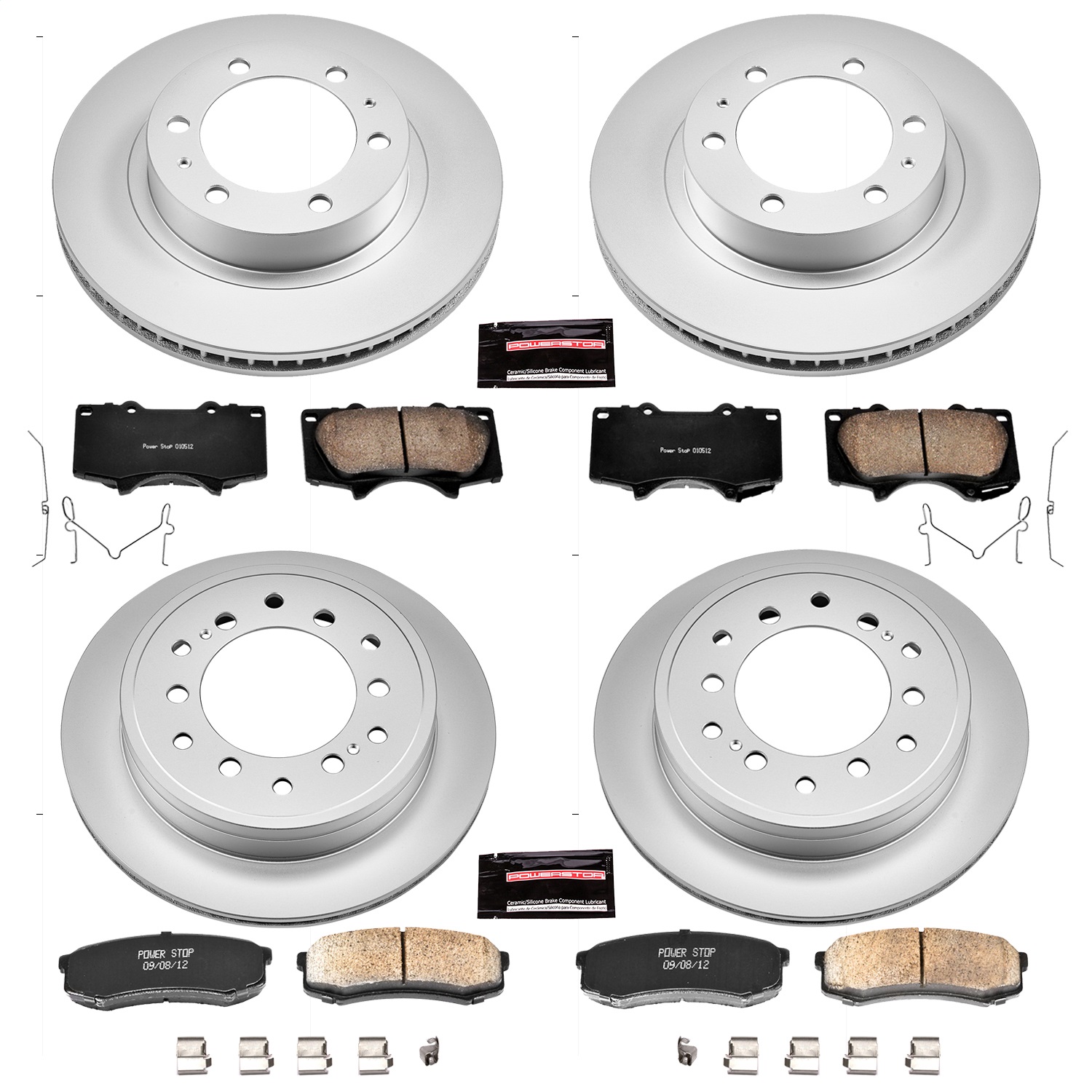 Power Stop - CRK5805 - Front and Rear - Disc Brake Pad and Rotor Kit