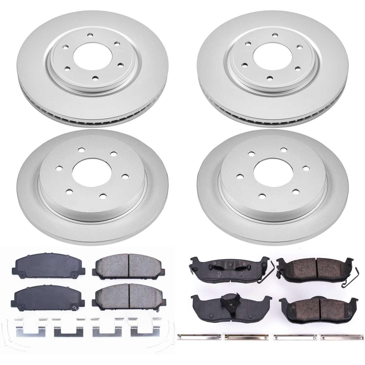 Power Stop - CRK5822 - Front and Rear - Disc Brake Pad and Rotor Kit