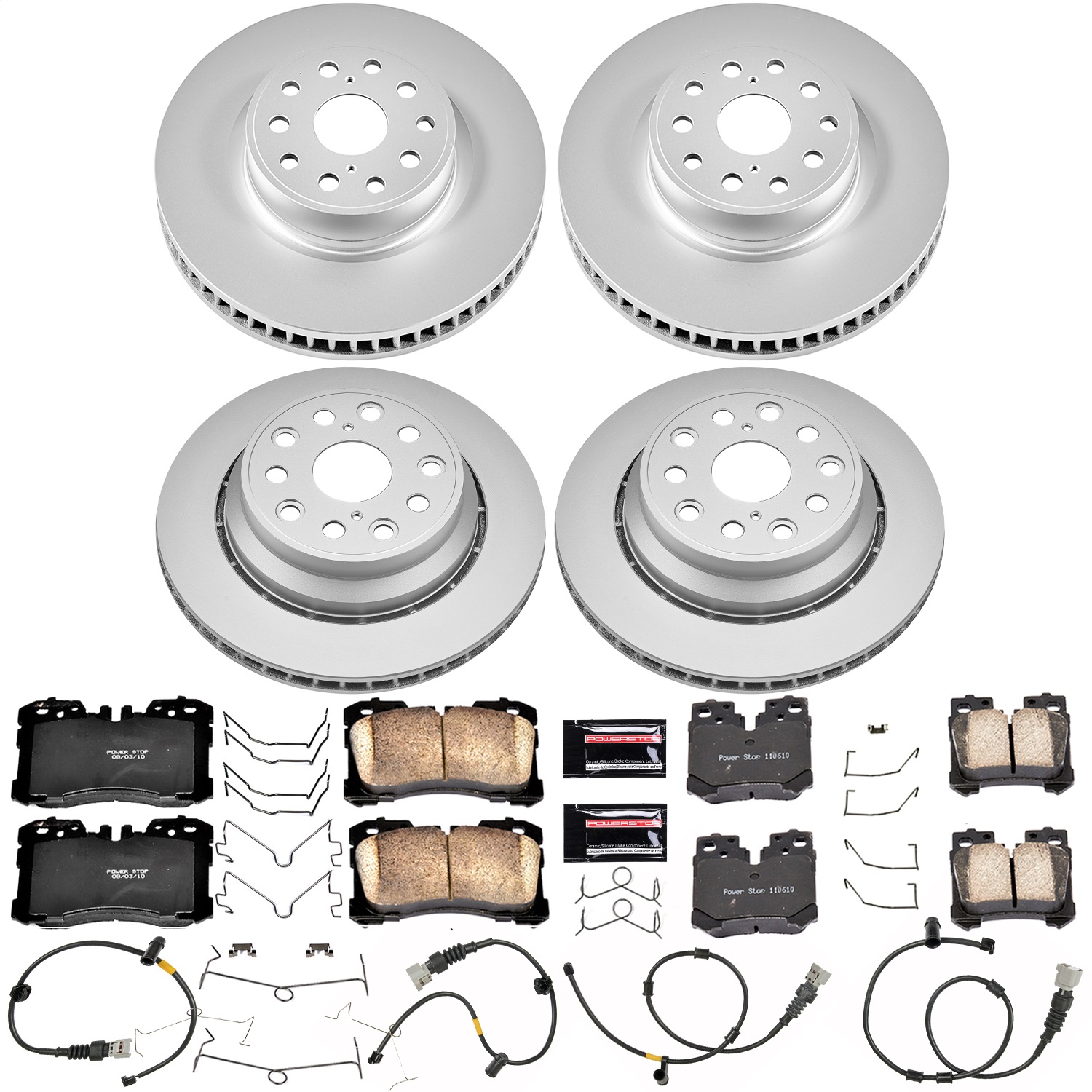Power Stop - CRK5825 - Front and Rear - Disc Brake Pad and Rotor Kit