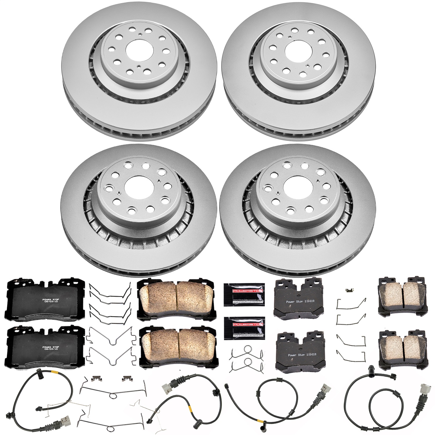 Power Stop - CRK5827 - Front and Rear - Disc Brake Pad and Rotor Kit