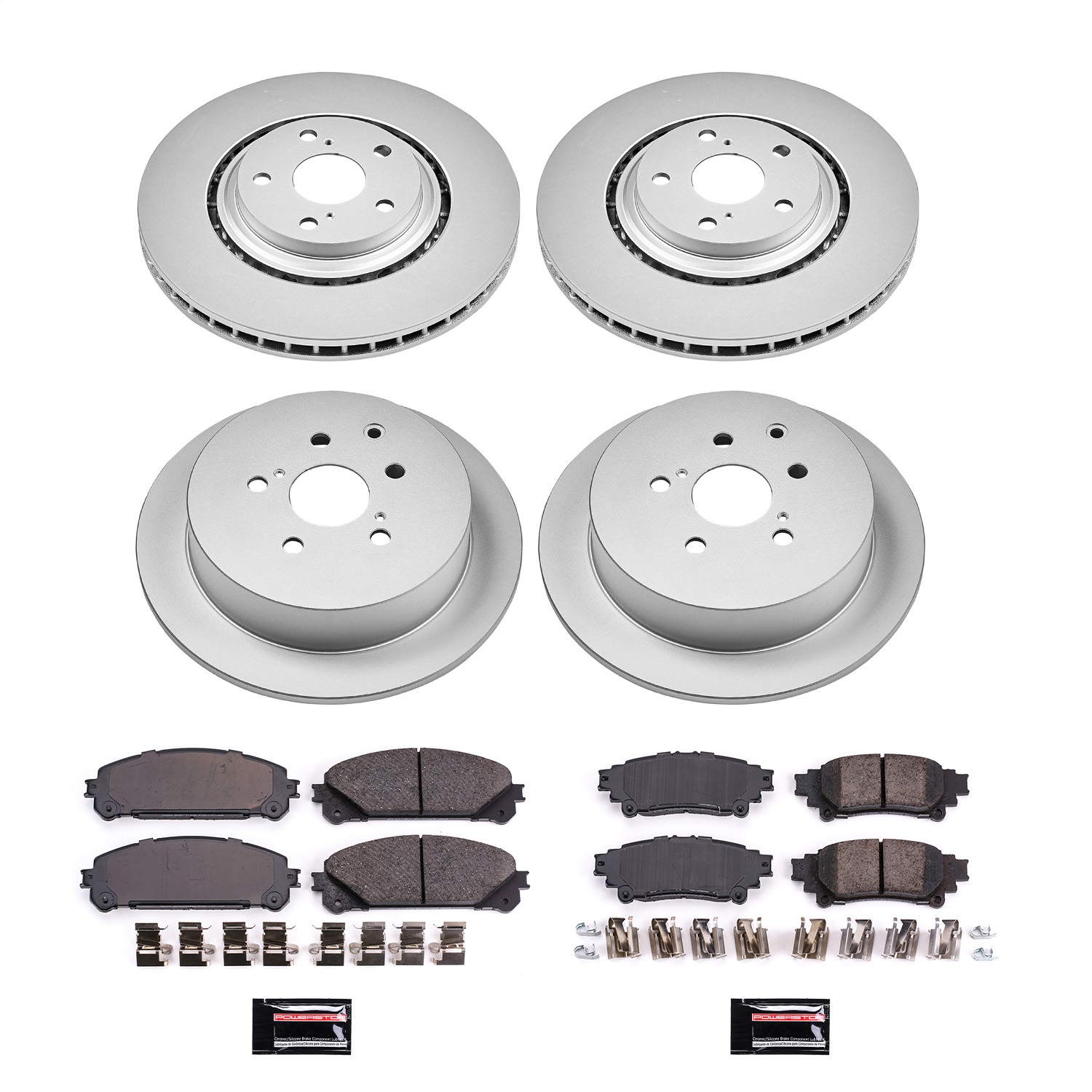 Power Stop - CRK5828 - Front and Rear - Disc Brake Pad and Rotor Kit