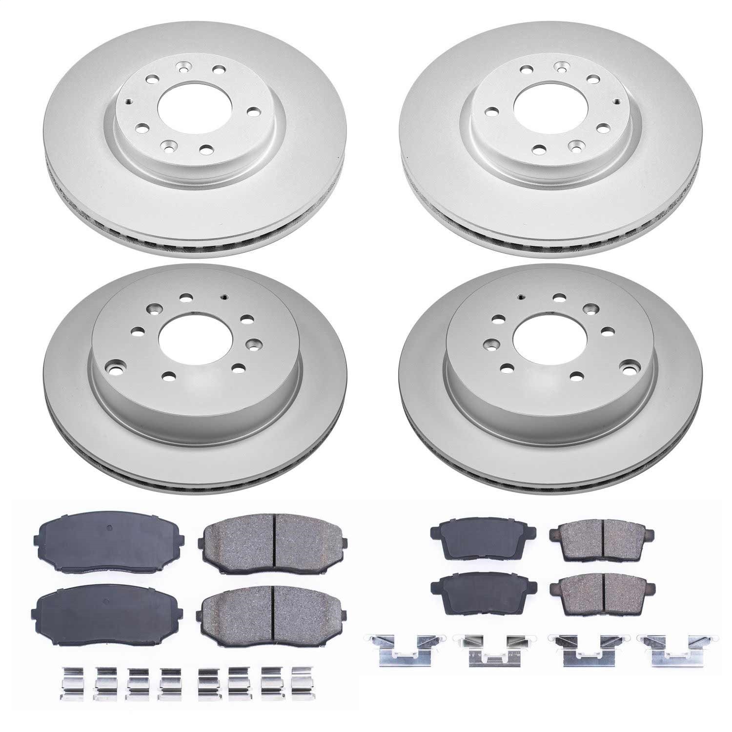 Power Stop - CRK5829 - Front and Rear - Disc Brake Pad and Rotor Kit