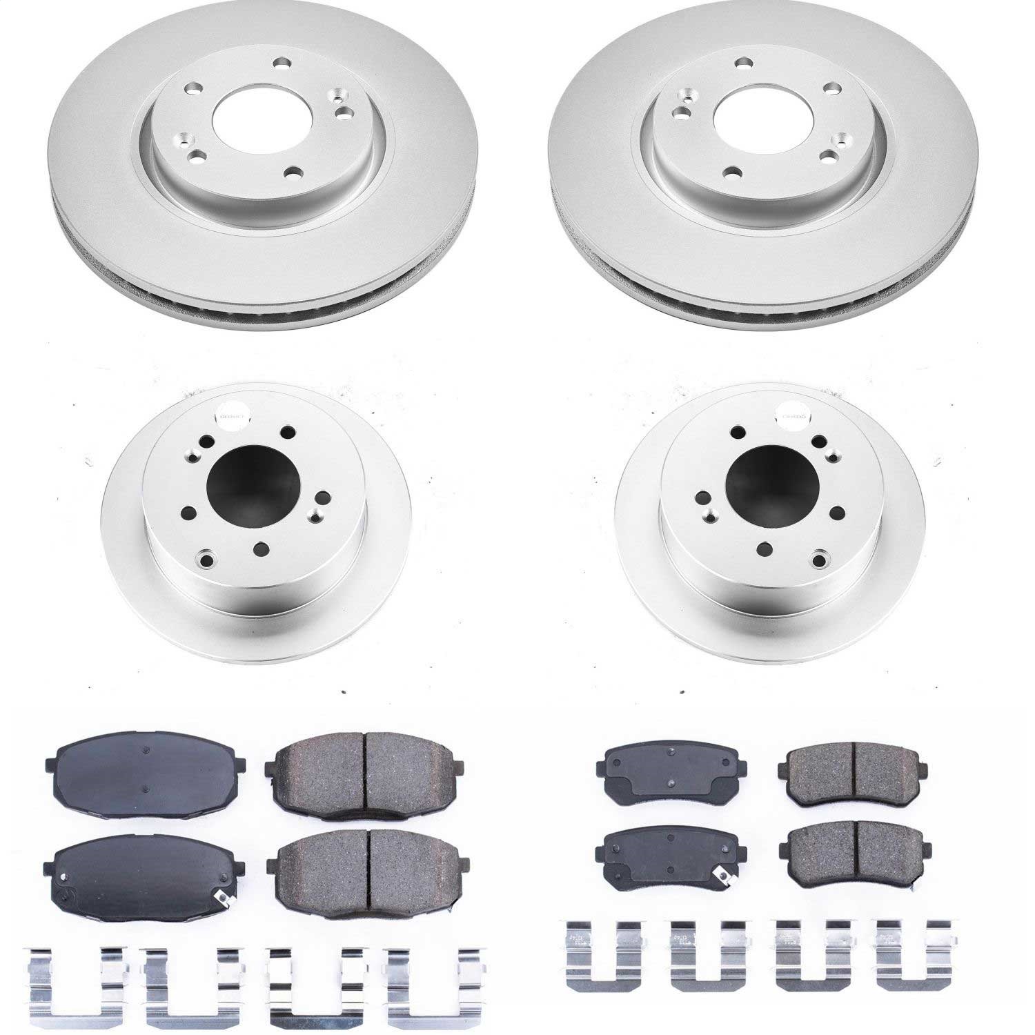 Power Stop - CRK5838 - Front and Rear - Disc Brake Pad and Rotor Kit