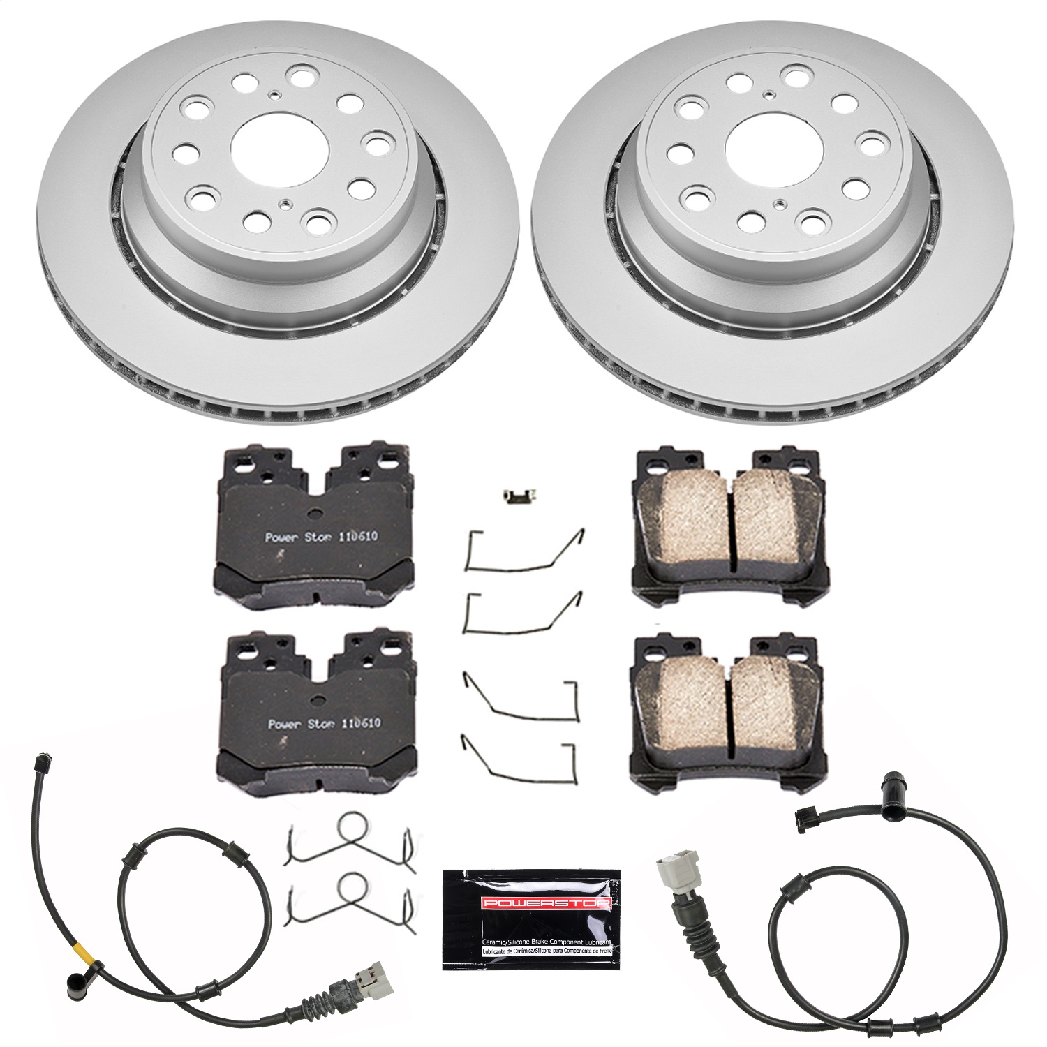 Power Stop - CRK5840 - Rear - Disc Brake Pad and Rotor Kit