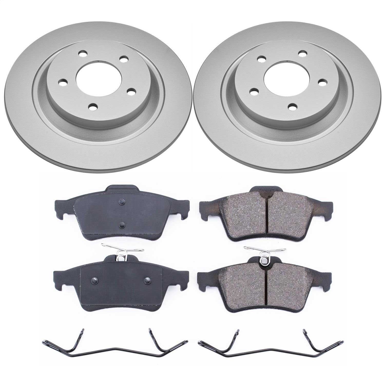 Power Stop - CRK5842 - Rear - Disc Brake Pad and Rotor Kit