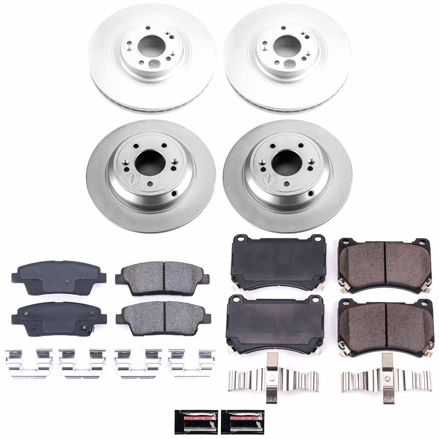 Power Stop - CRK5845 - Front and Rear - Disc Brake Pad and Rotor Kit