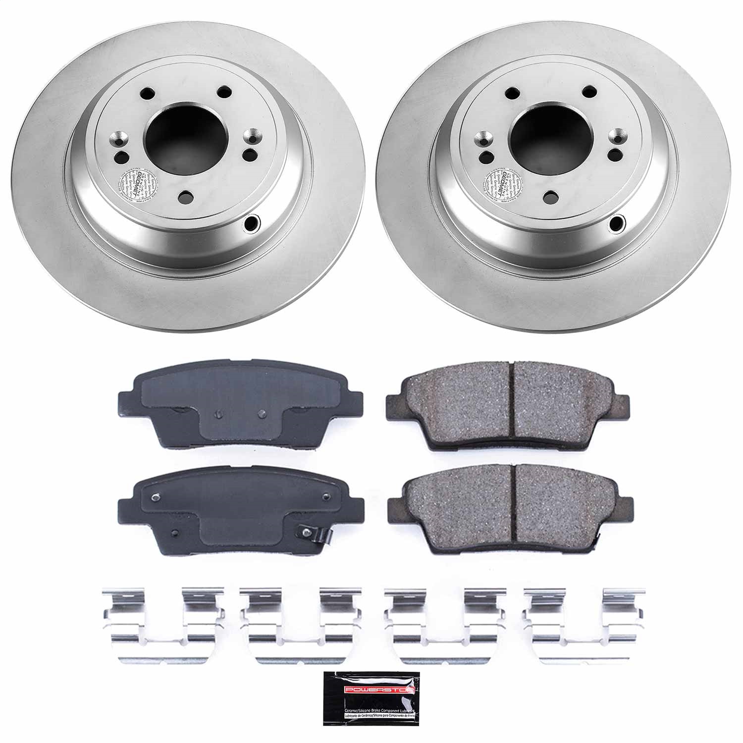 Power Stop - CRK5848 - Rear - Disc Brake Pad and Rotor Kit