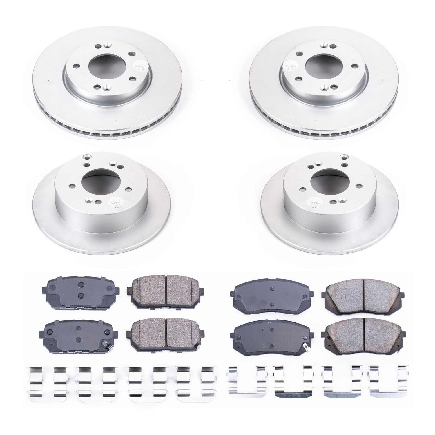 Power Stop - CRK5852 - Front and Rear - Disc Brake Pad and Rotor Kit
