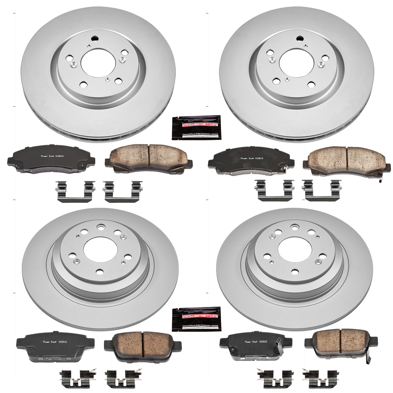 Power Stop - CRK5856 - Front and Rear - Disc Brake Pad and Rotor Kit