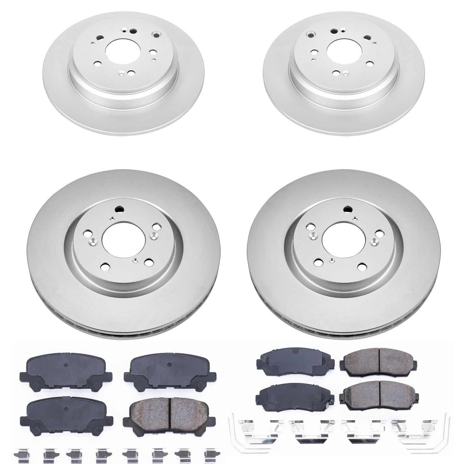 Power Stop - CRK5858 - Front and Rear - Disc Brake Pad and Rotor Kit