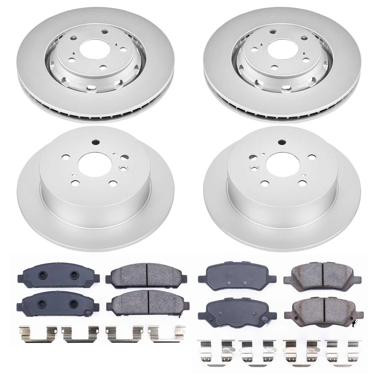 Power Stop - CRK5866 - Front and Rear - Disc Brake Pad and Rotor Kit