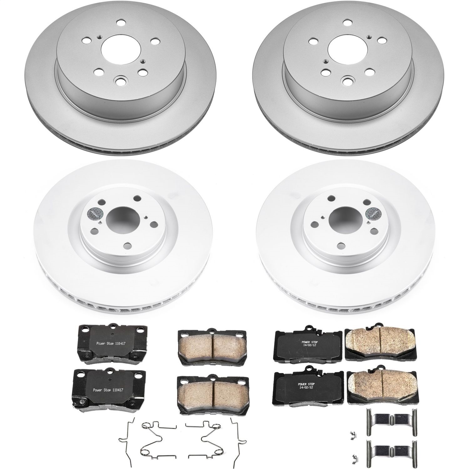 Power Stop - CRK5869 - Front and Rear - Disc Brake Pad and Rotor Kit