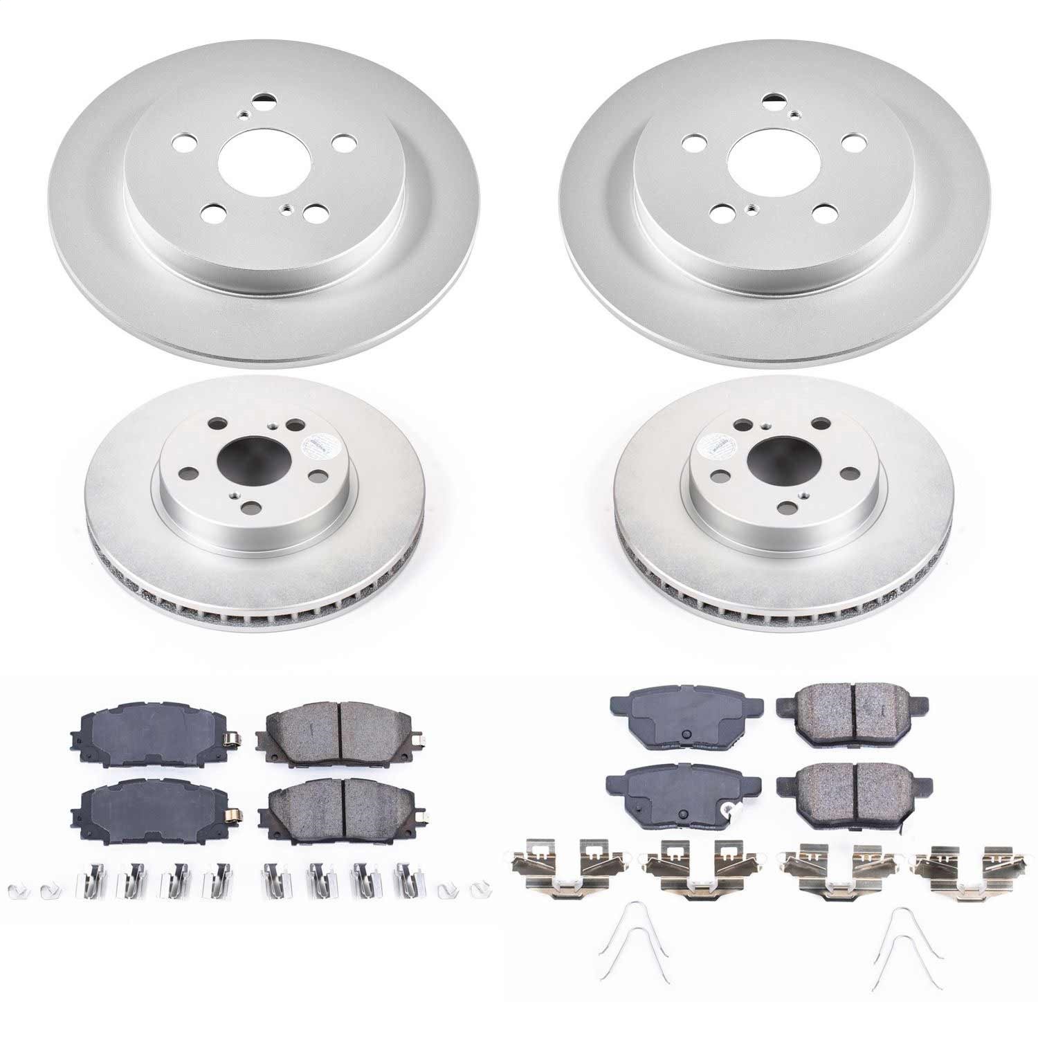 Power Stop - CRK5871 - Front and Rear - Disc Brake Pad and Rotor Kit