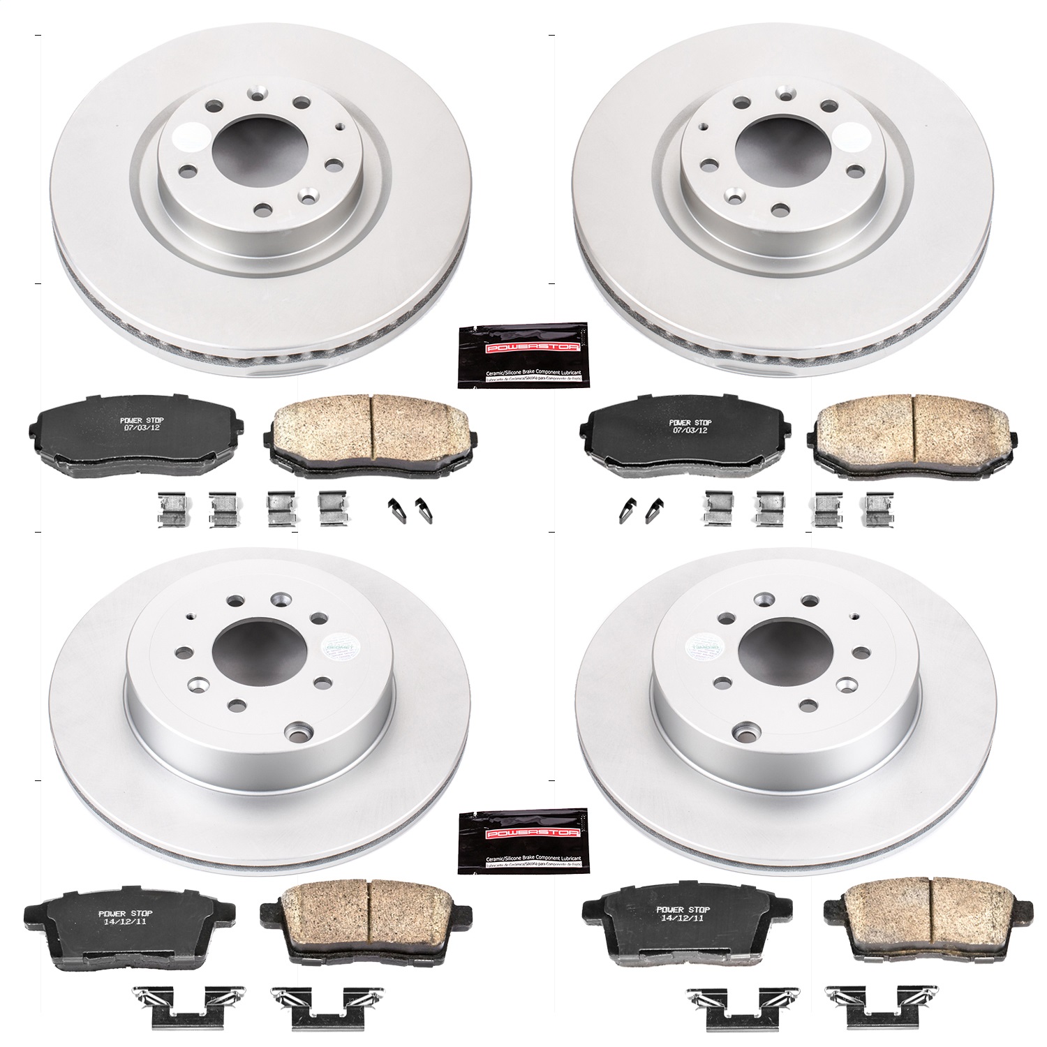 Power Stop - CRK5879 - Front and Rear - Disc Brake Pad and Rotor Kit