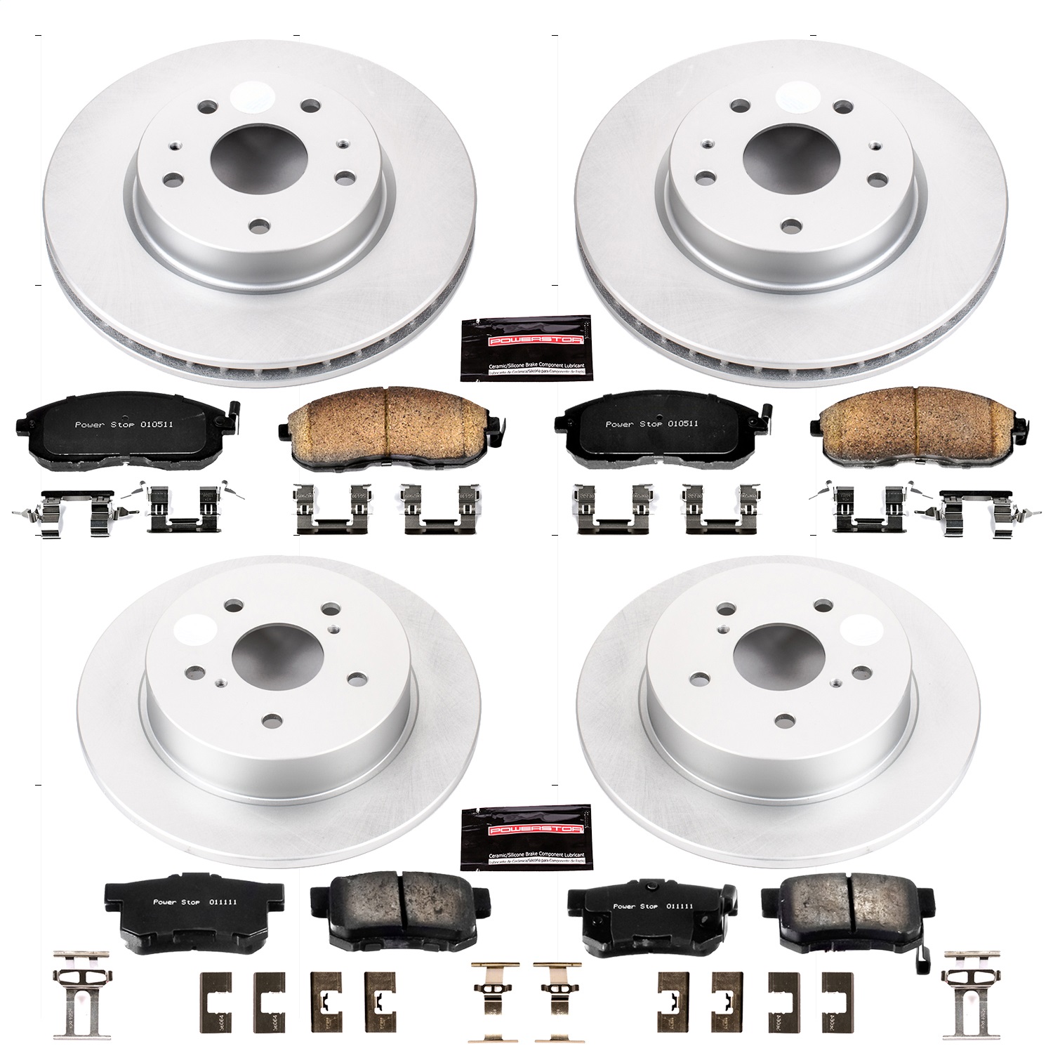 Power Stop - CRK5888 - Front and Rear - Disc Brake Pad and Rotor Kit