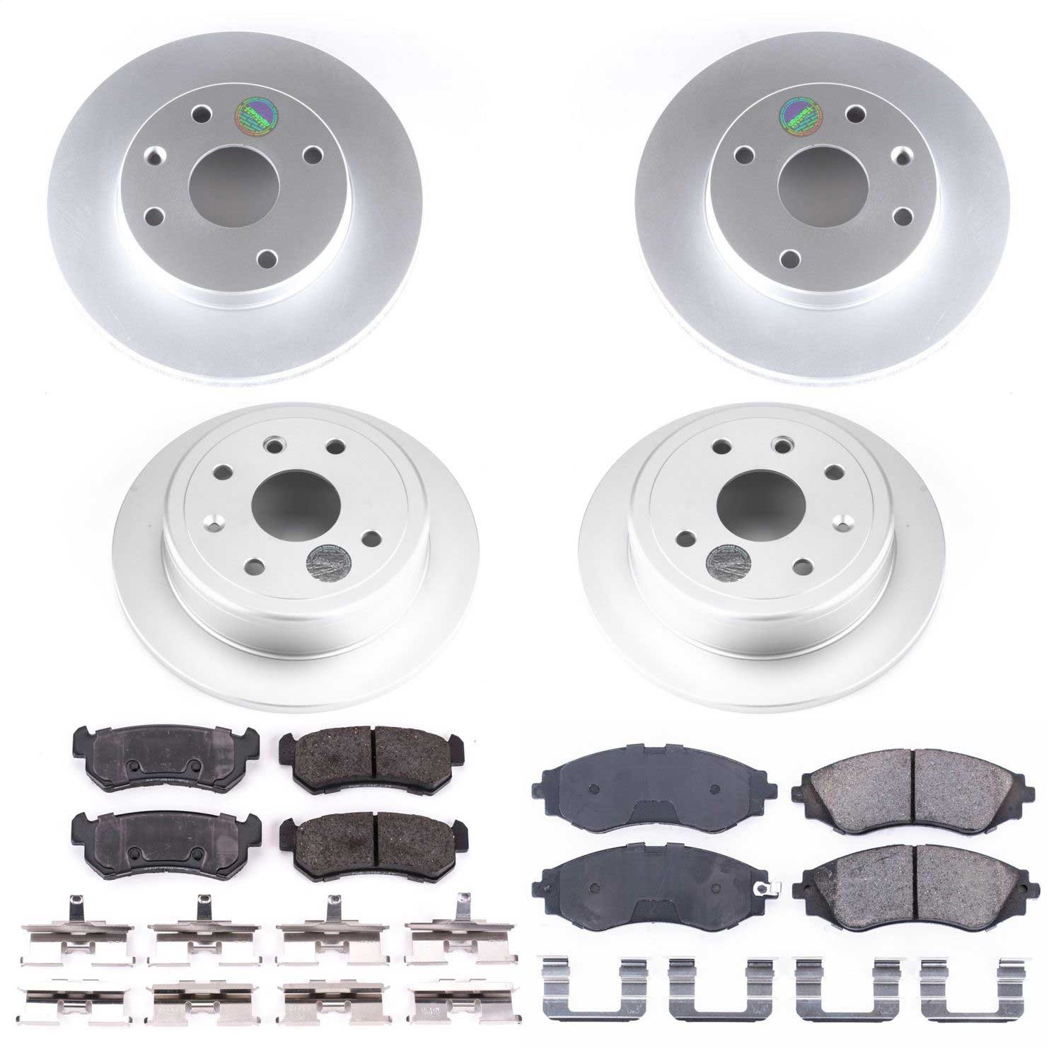 Power Stop - CRK5895 - Front and Rear - Disc Brake Pad and Rotor Kit