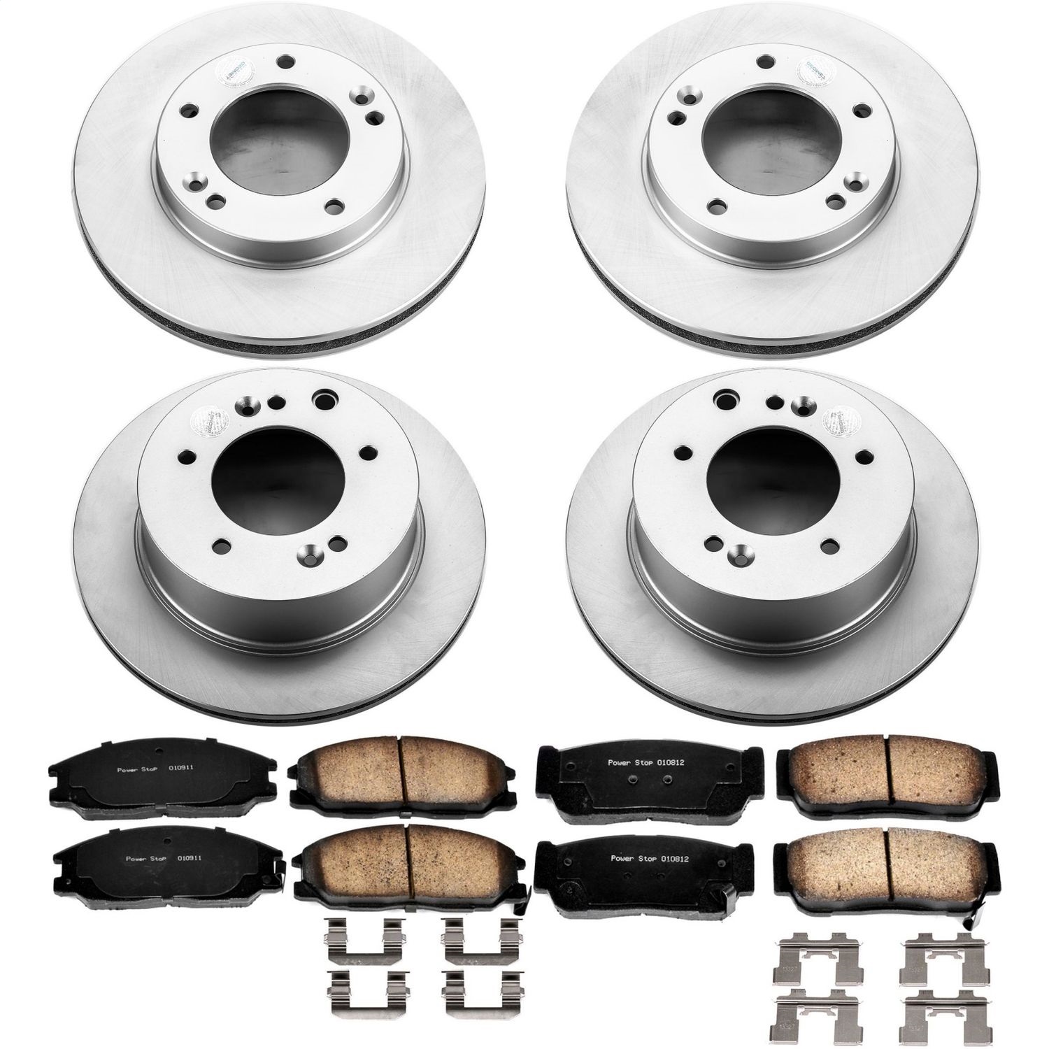 Power Stop - CRK5900 - Front and Rear - Disc Brake Pad and Rotor Kit