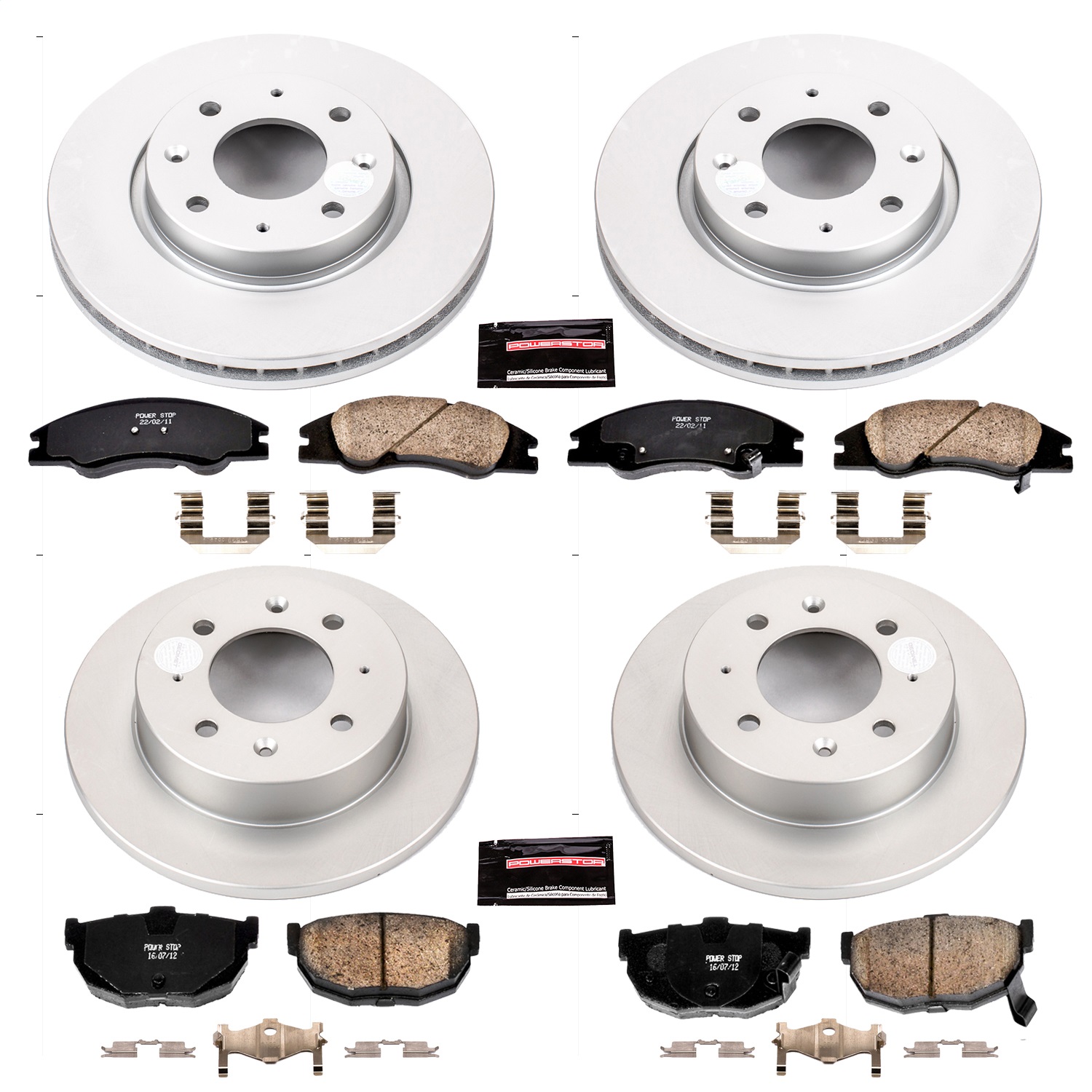 Power Stop - CRK5904 - Front and Rear - Disc Brake Pad and Rotor Kit
