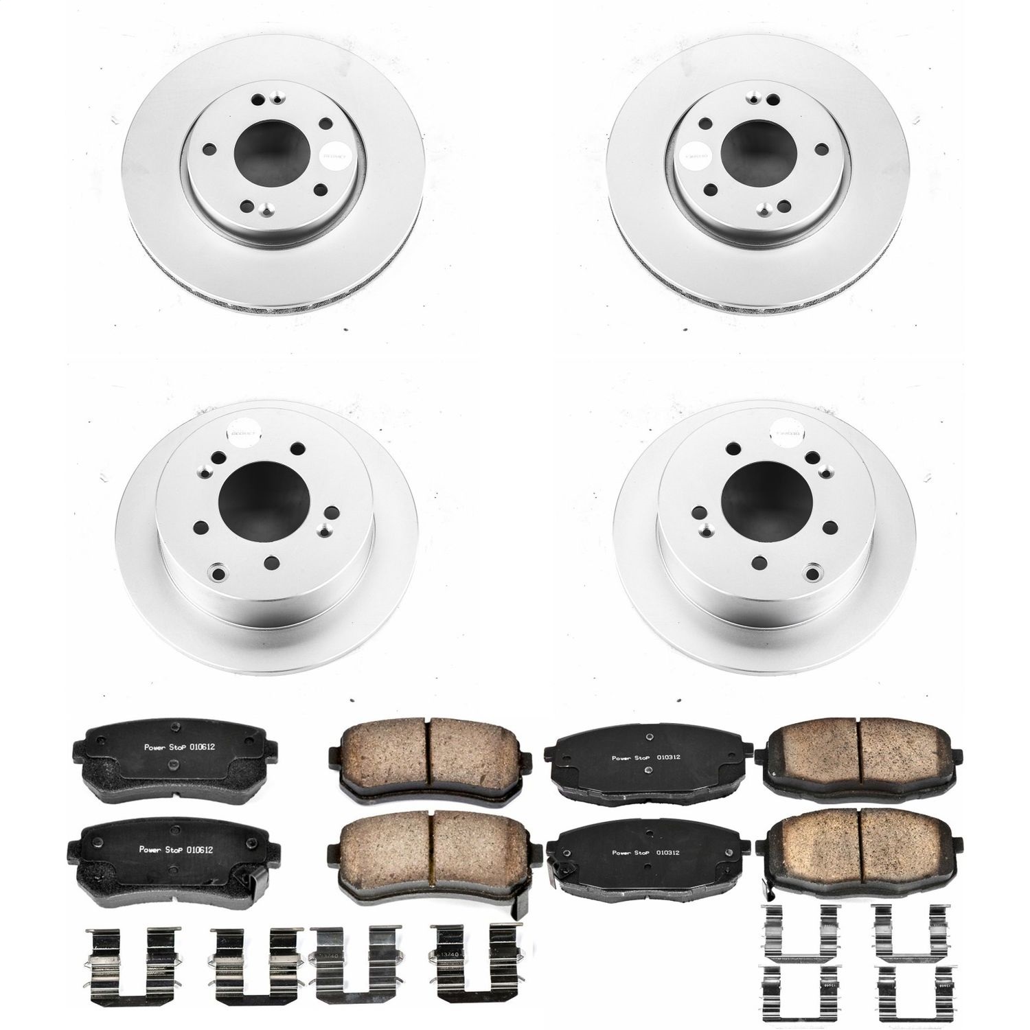 Power Stop - CRK5912 - Front and Rear - Disc Brake Pad and Rotor Kit