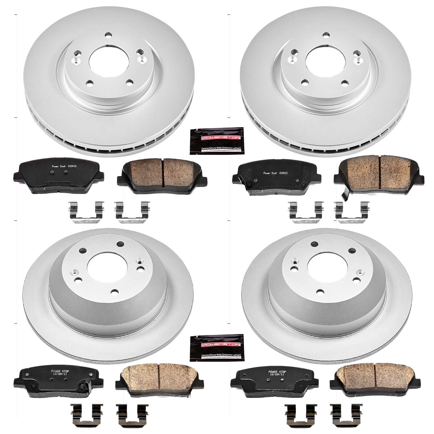Power Stop - CRK5927 - Front and Rear - Disc Brake Pad and Rotor Kit