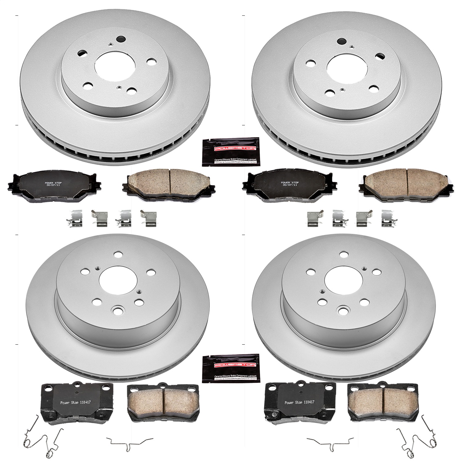 Power Stop - CRK5937 - Front and Rear - Disc Brake Pad and Rotor Kit