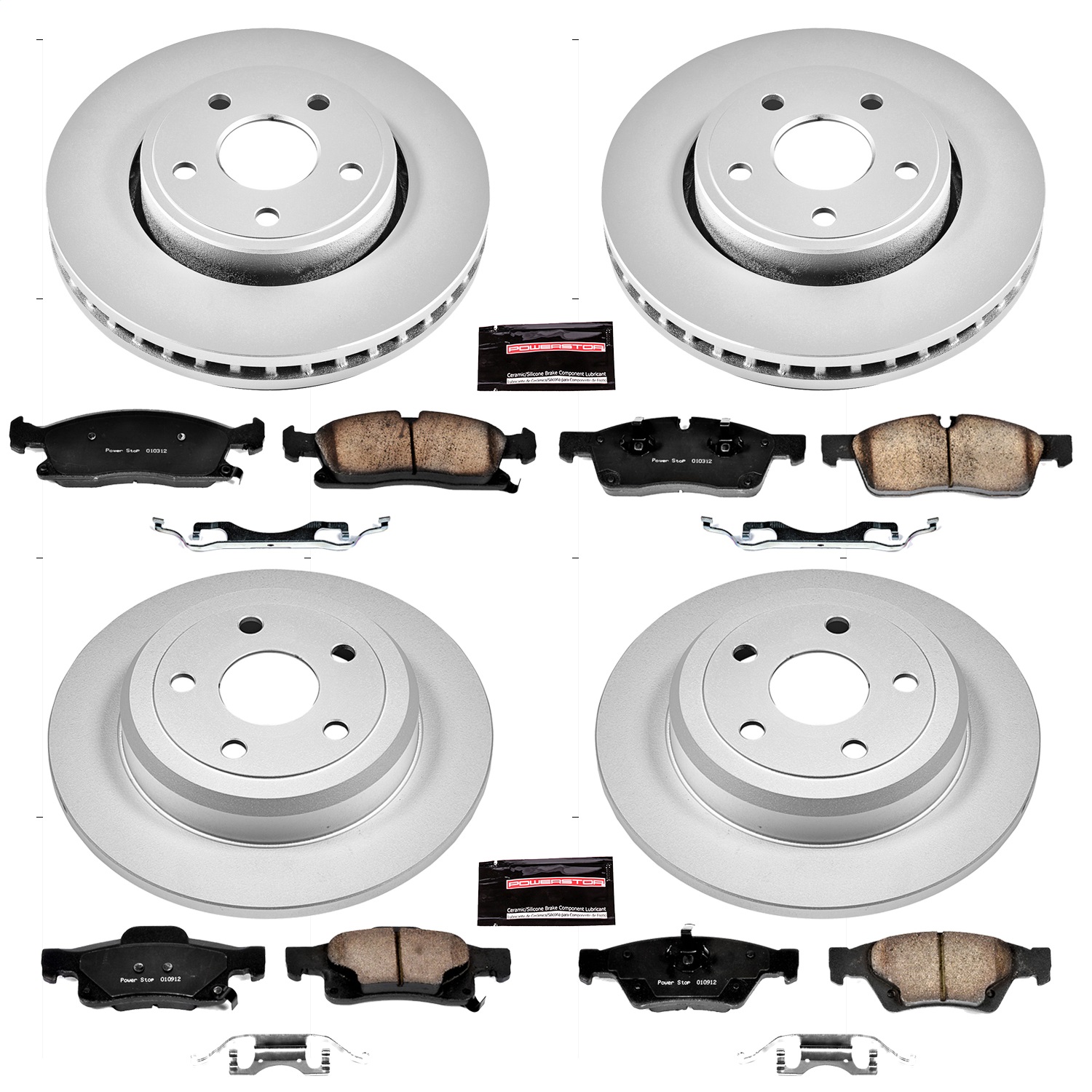 Power Stop - CRK5952 - Front and Rear - Disc Brake Pad and Rotor Kit