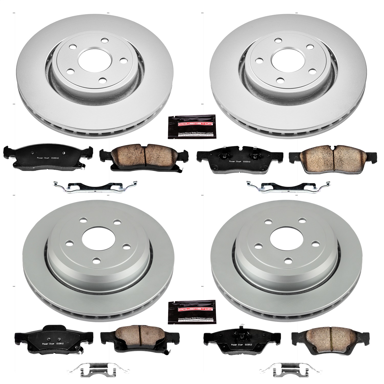 Power Stop - CRK5955 - Front and Rear - Disc Brake Pad and Rotor Kit