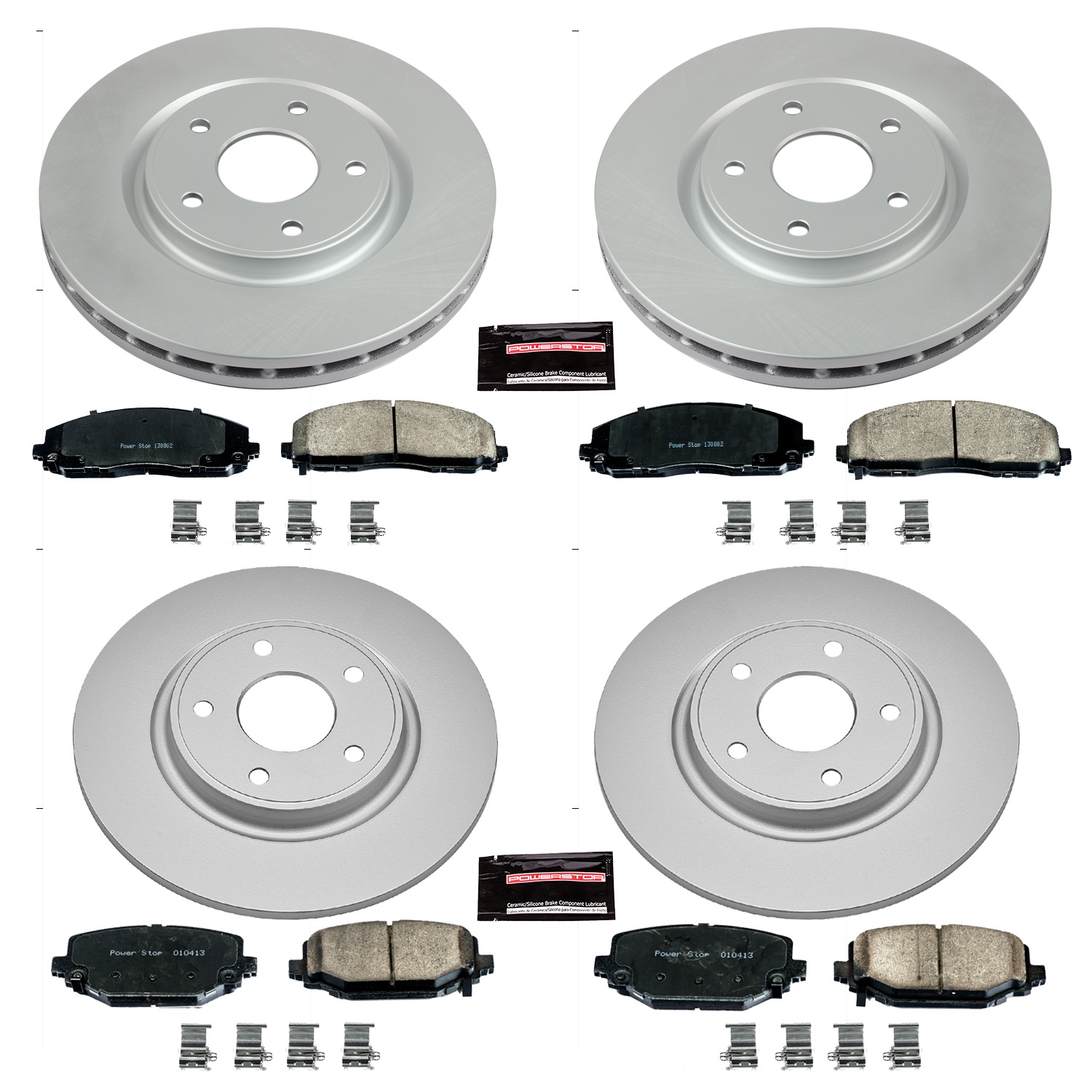 Power Stop - CRK5960 - Front and Rear - Disc Brake Pad and Rotor Kit