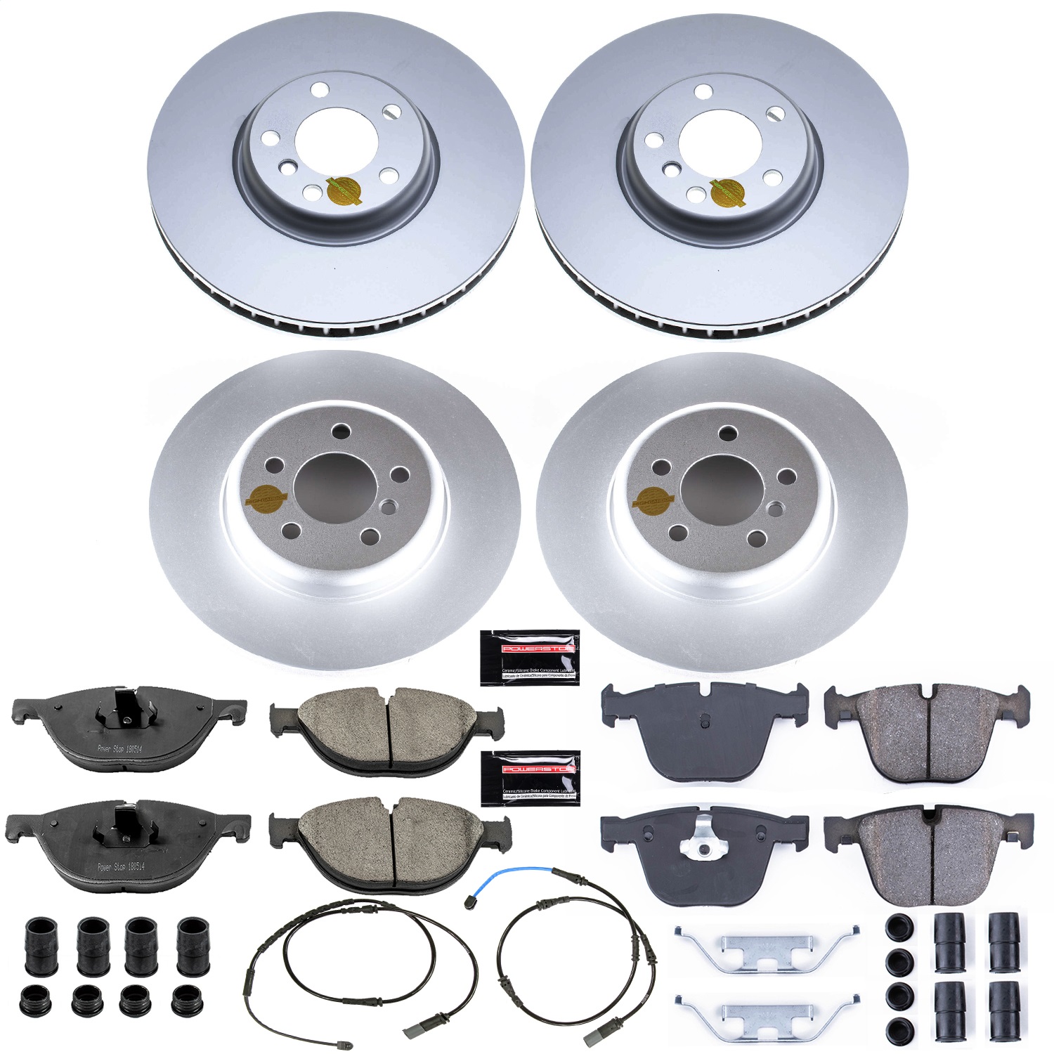 Power Stop - CRK6027 - Front and Rear - Disc Brake Pad and Rotor Kit
