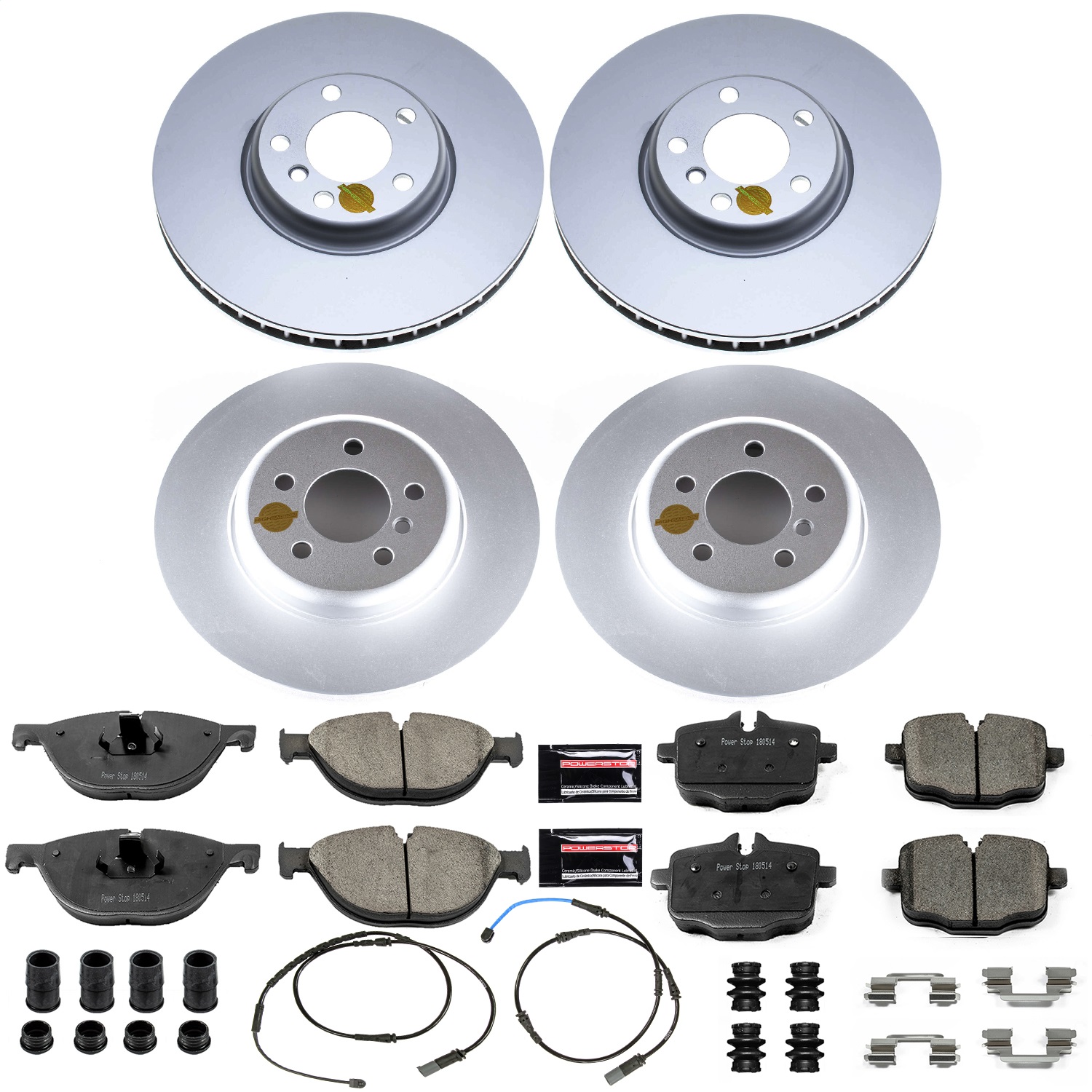 Power Stop - CRK6029 - Front and Rear - Disc Brake Pad and Rotor Kit