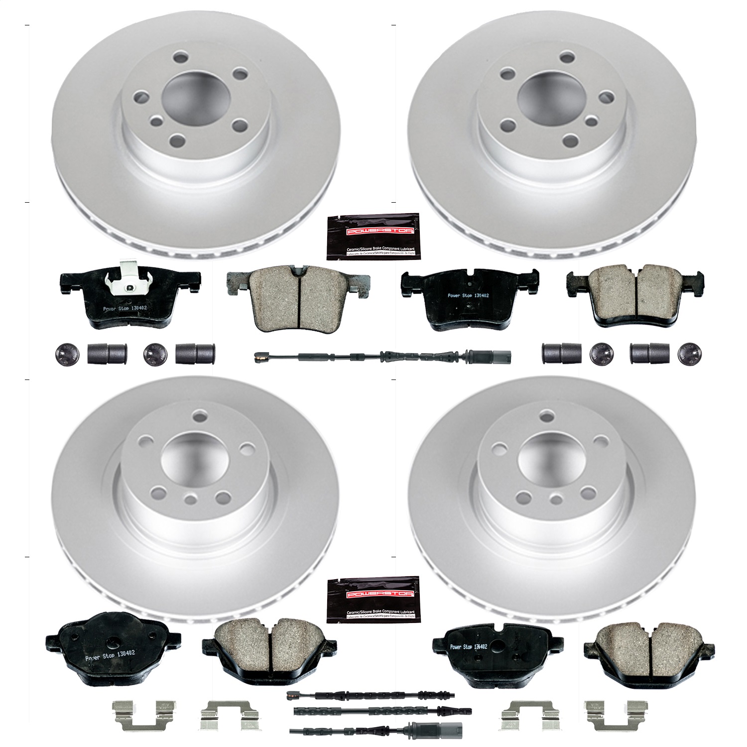 Power Stop - CRK6039 - Front and Rear - Disc Brake Pad and Rotor Kit