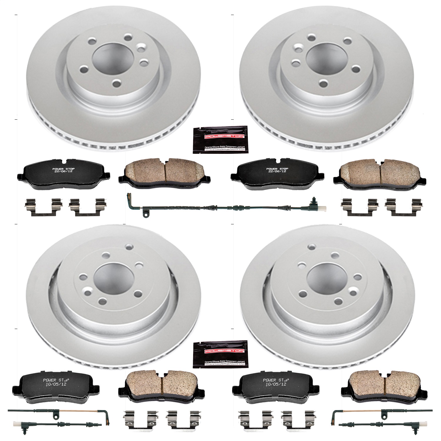 Power Stop - CRK6048 - Front and Rear - Disc Brake Pad and Rotor Kit