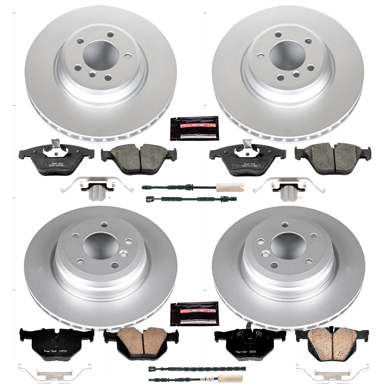 Power Stop - CRK6057 - Front and Rear - Disc Brake Pad and Rotor Kit