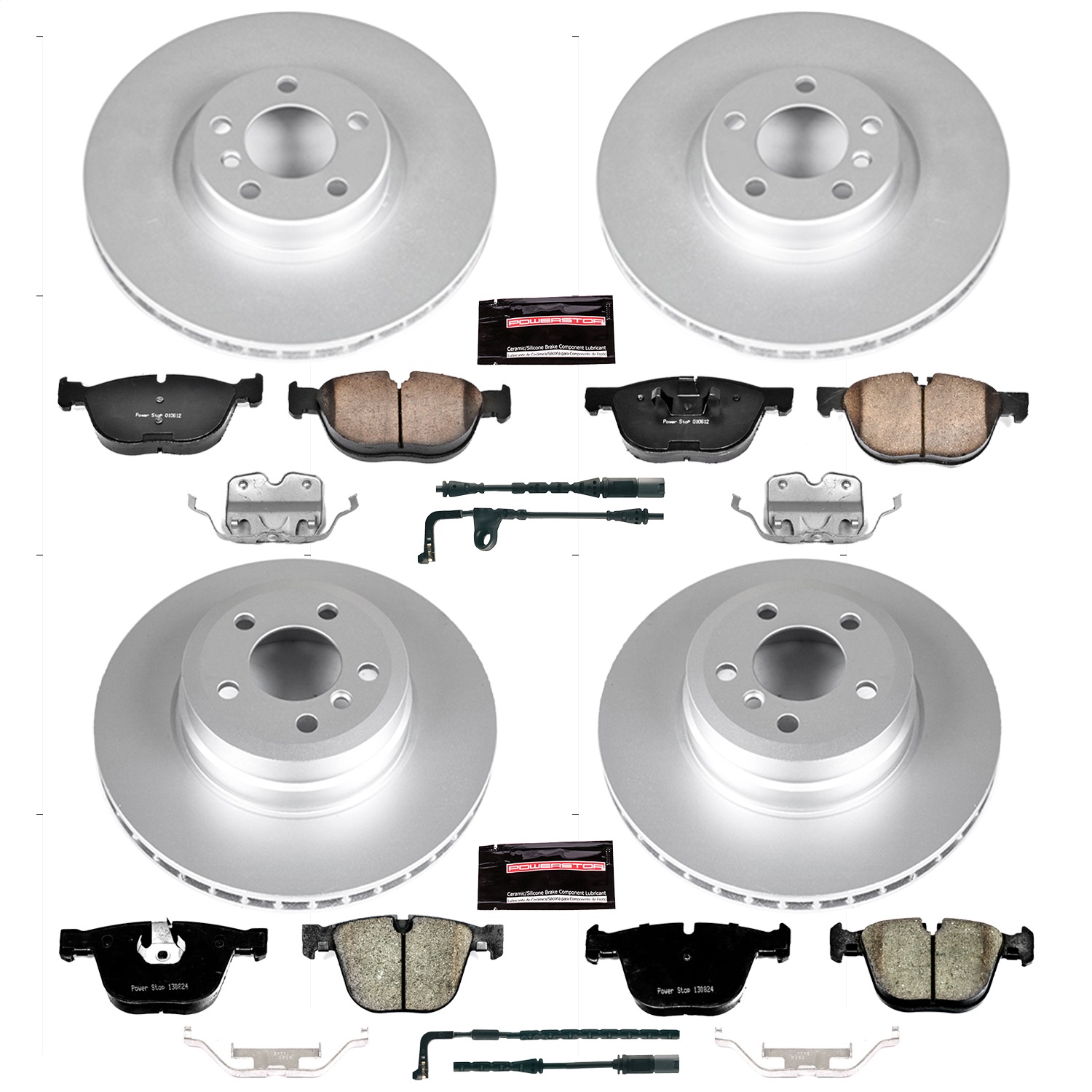 Power Stop - CRK6060 - Front and Rear - Disc Brake Pad and Rotor Kit