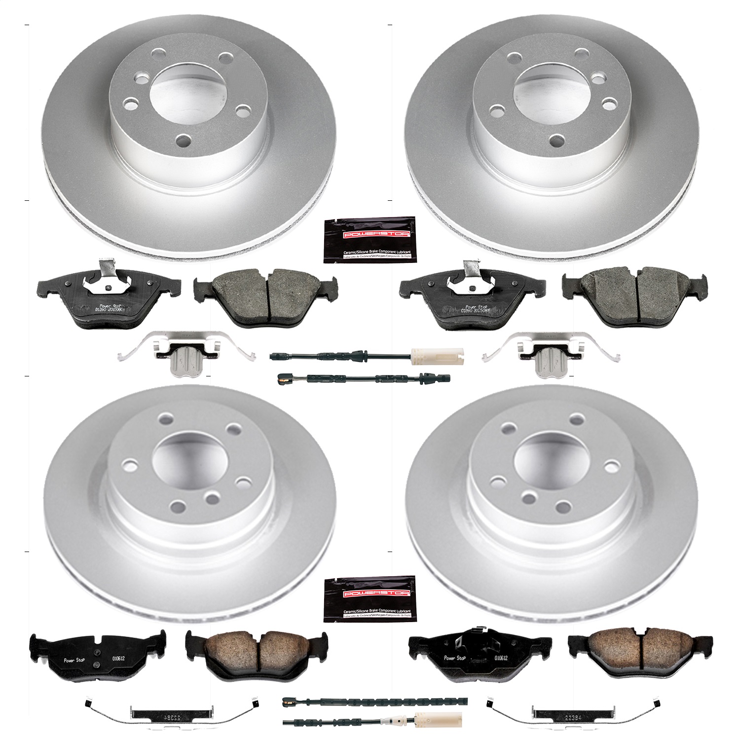 Power Stop - CRK6072 - Front and Rear - Disc Brake Pad and Rotor Kit