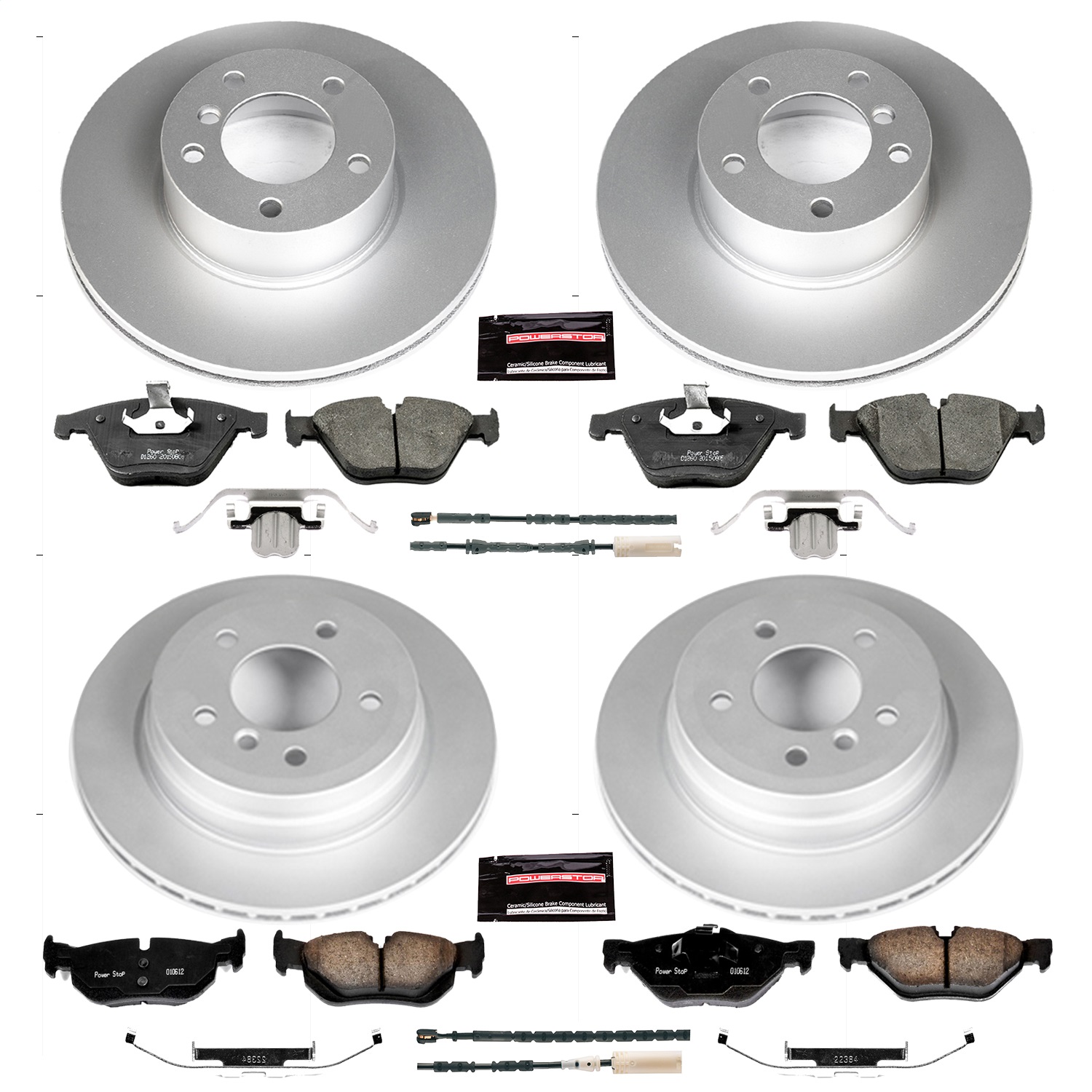 Power Stop - CRK6074 - Front and Rear - Disc Brake Pad and Rotor Kit