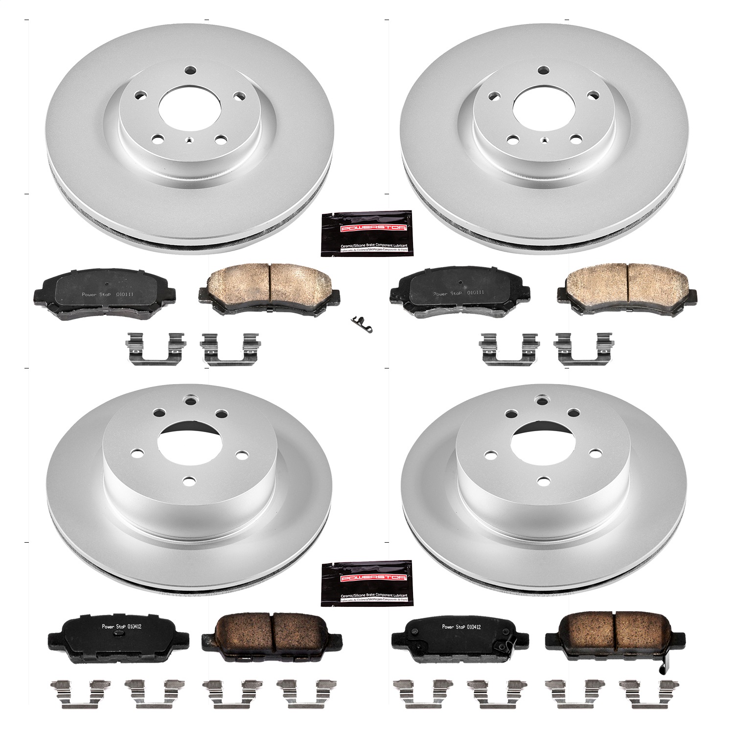 Power Stop - CRK6075 - Front and Rear - Disc Brake Pad and Rotor Kit