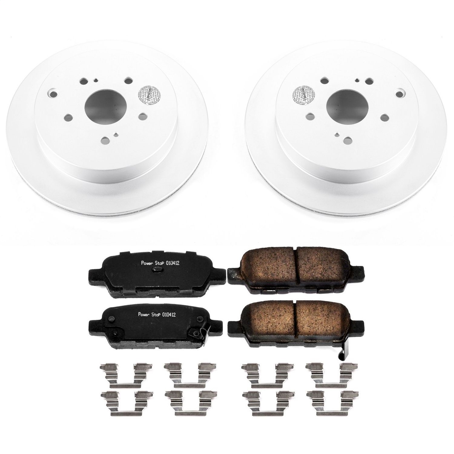 Power Stop - CRK6100 - Rear - Disc Brake Pad and Rotor Kit