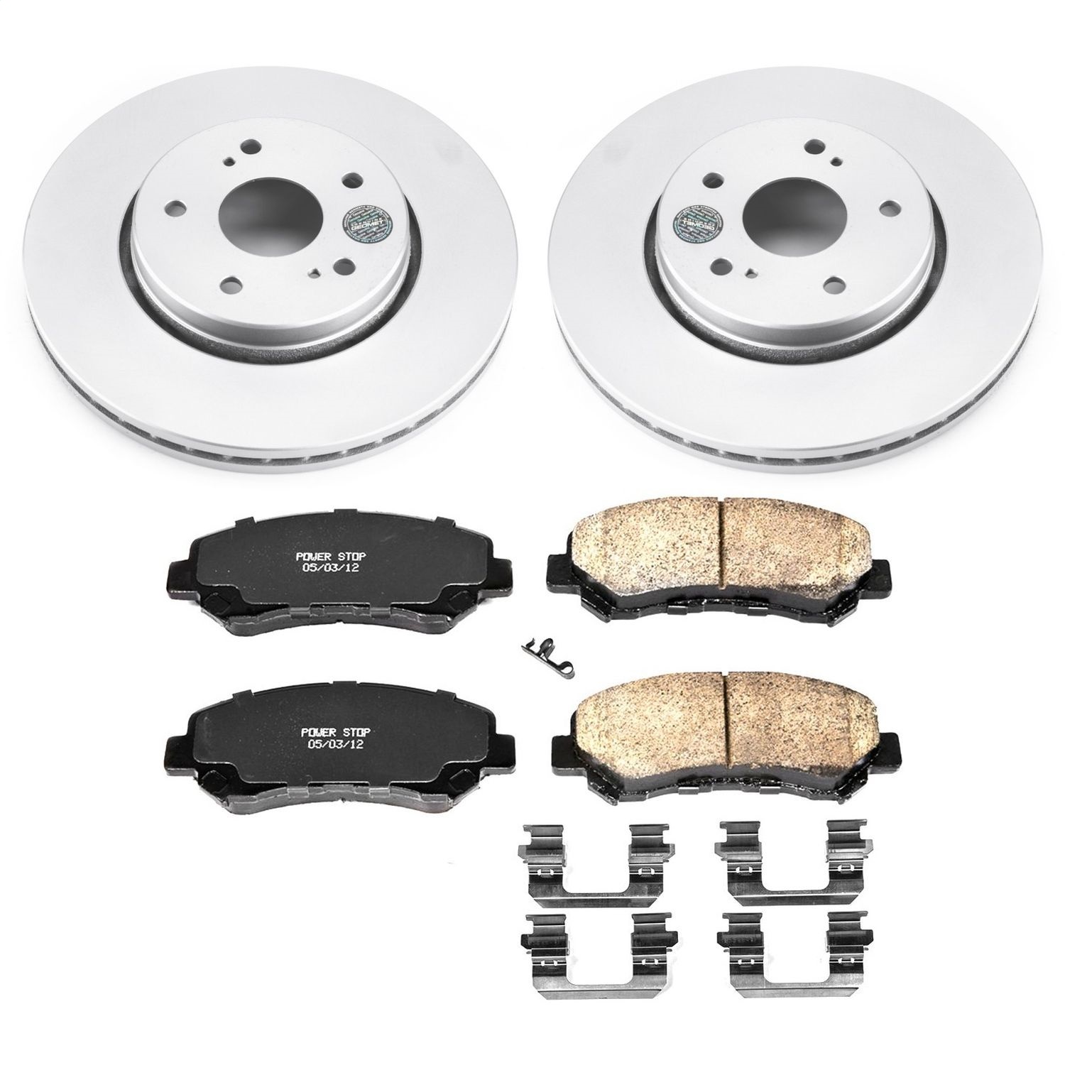 Power Stop - CRK6102 - Front - Disc Brake Pad and Rotor Kit